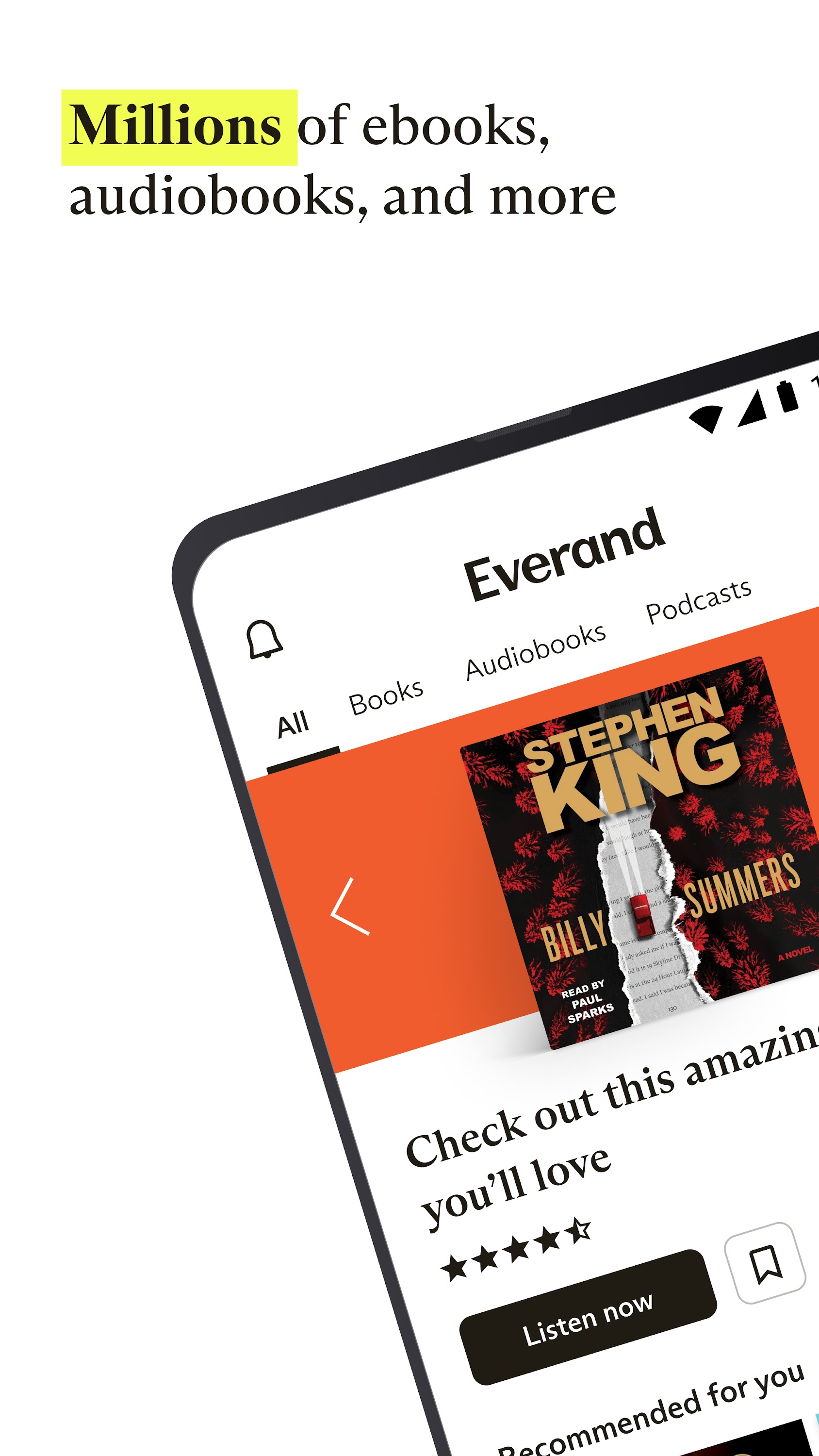 اسکرین شات 1 برنامه Everand: Audiobooks & Ebooks