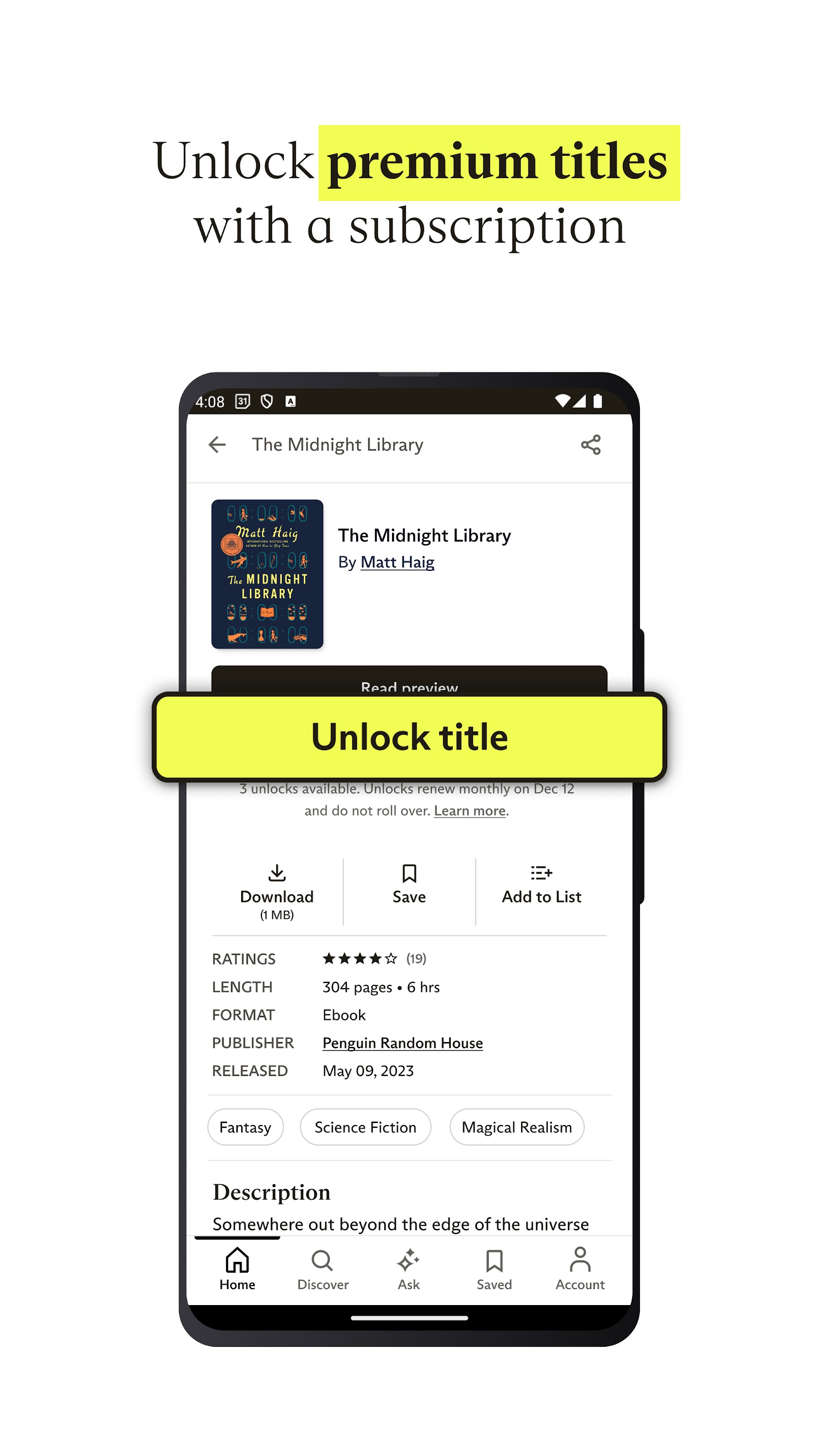 اسکرین شات 4 برنامه Everand: Audiobooks & Ebooks