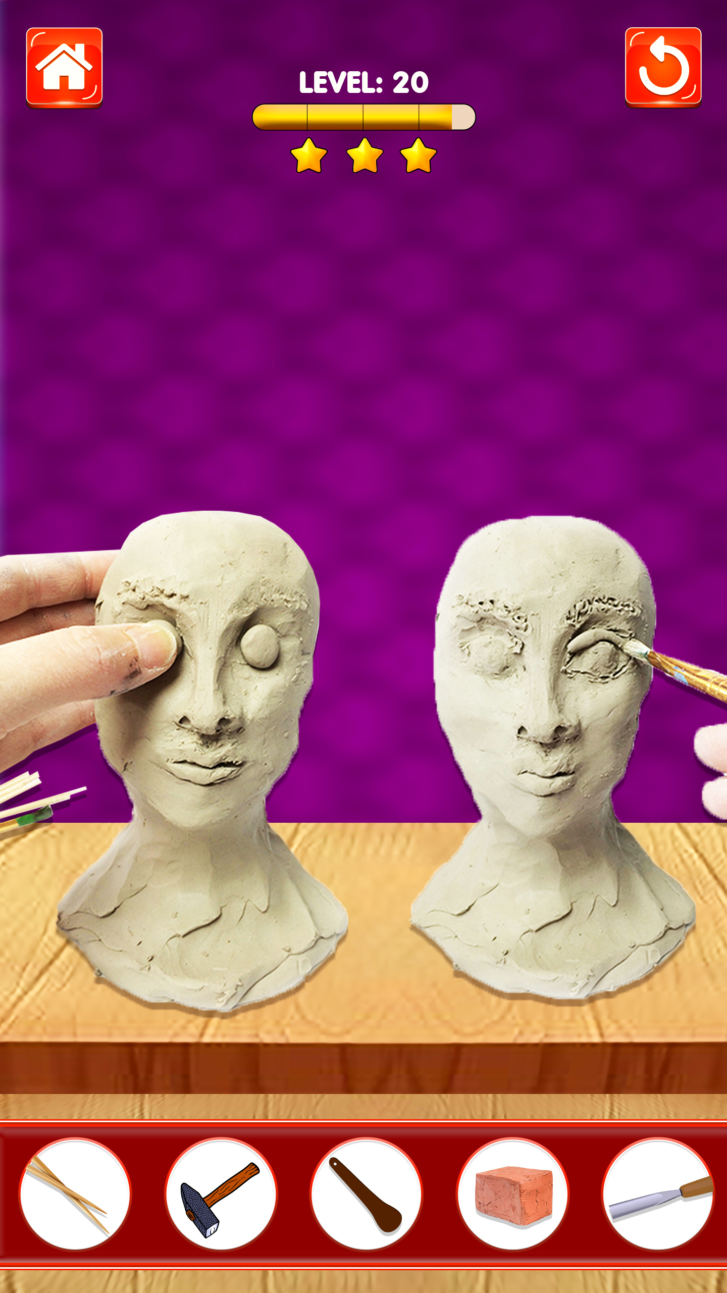 اسکرین شات 1 برنامه Sculpt Face Clay People Games