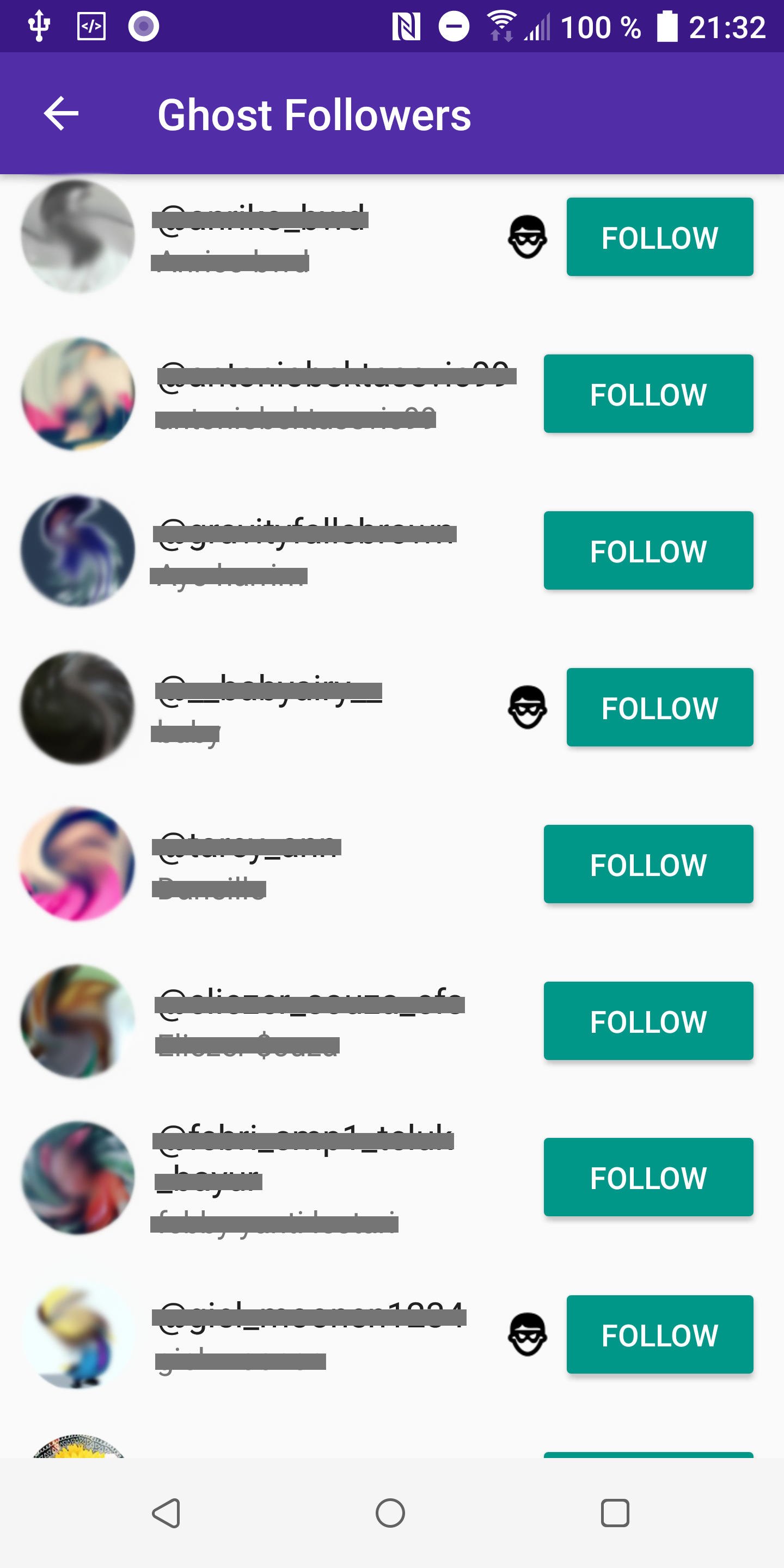 اسکرین شات 5 برنامه Unfollowers & Ghost Followers