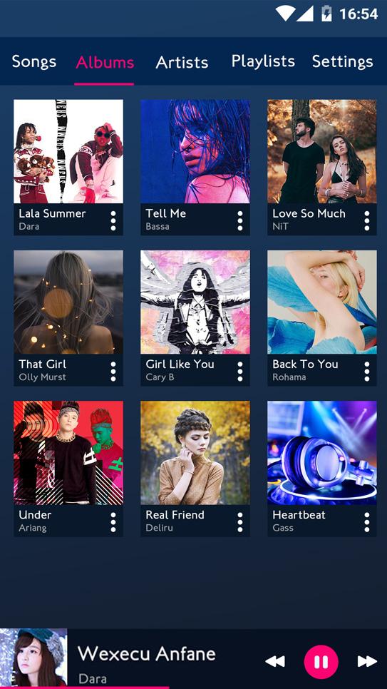 اسکرین شات 2 برنامه Music player