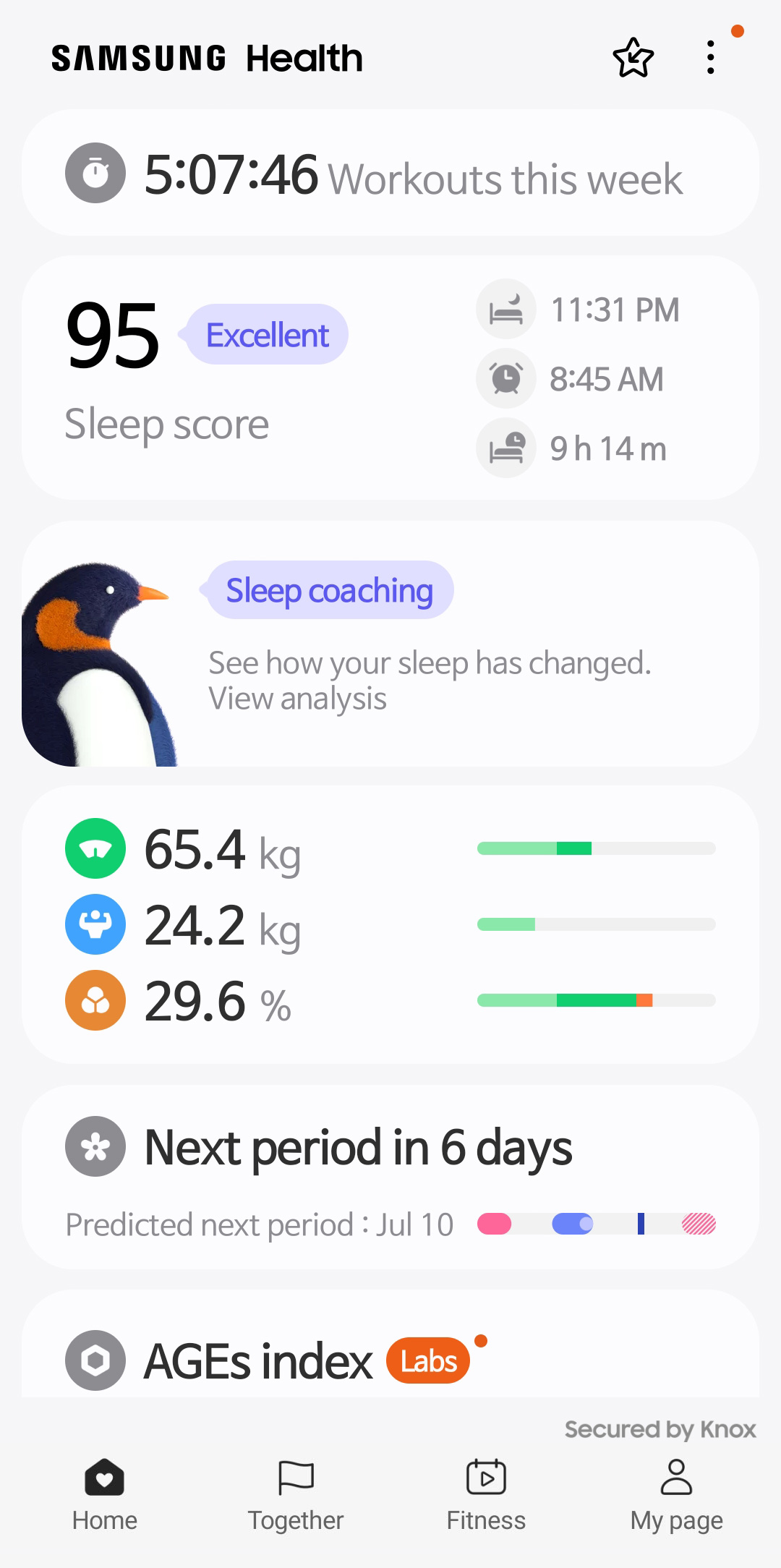 اسکرین شات برنامه Samsung Health 1