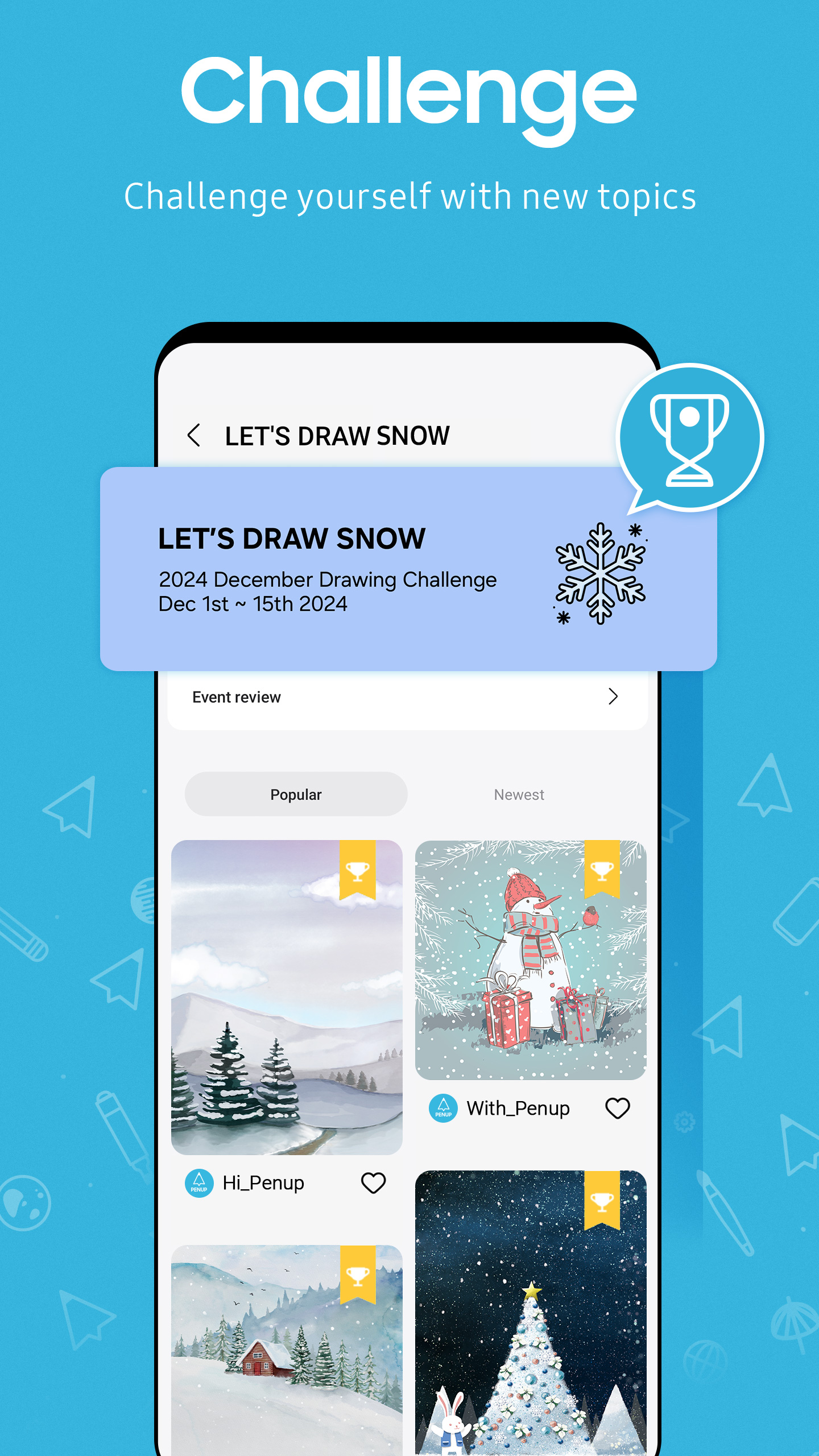 اسکرین شات 6 برنامه PENUP – Drawing-sharing SNS