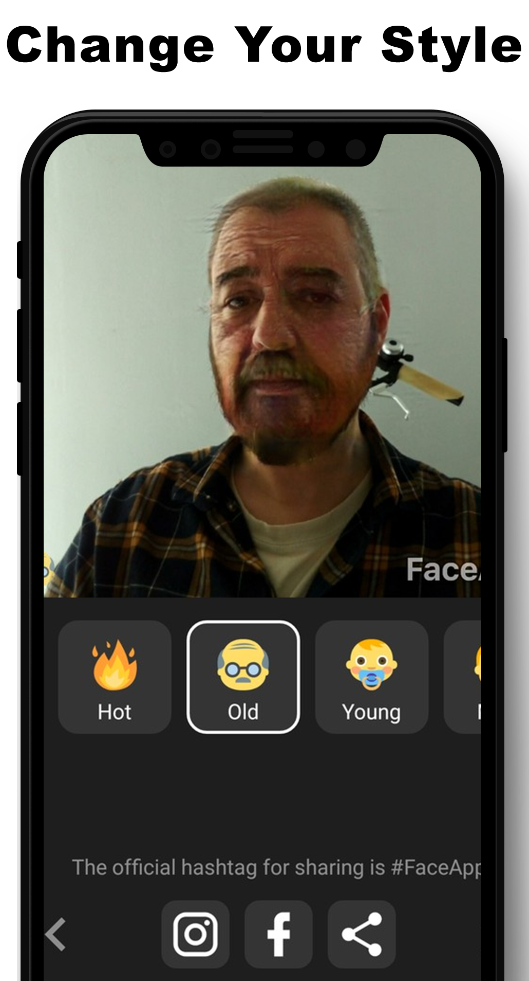 اسکرین شات 2 برنامه Face up - Face Editor