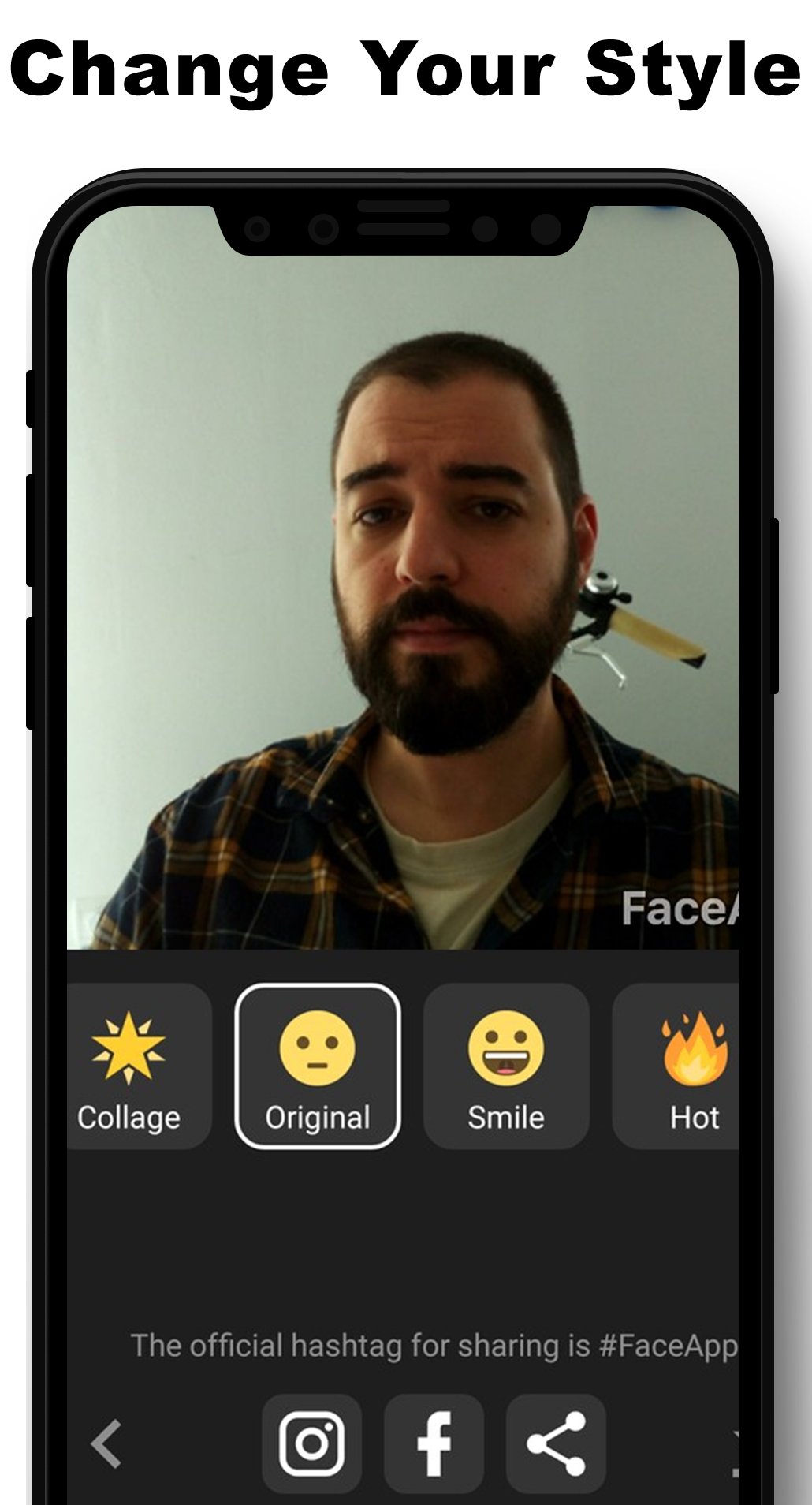 اسکرین شات 1 برنامه Face up - Face Editor