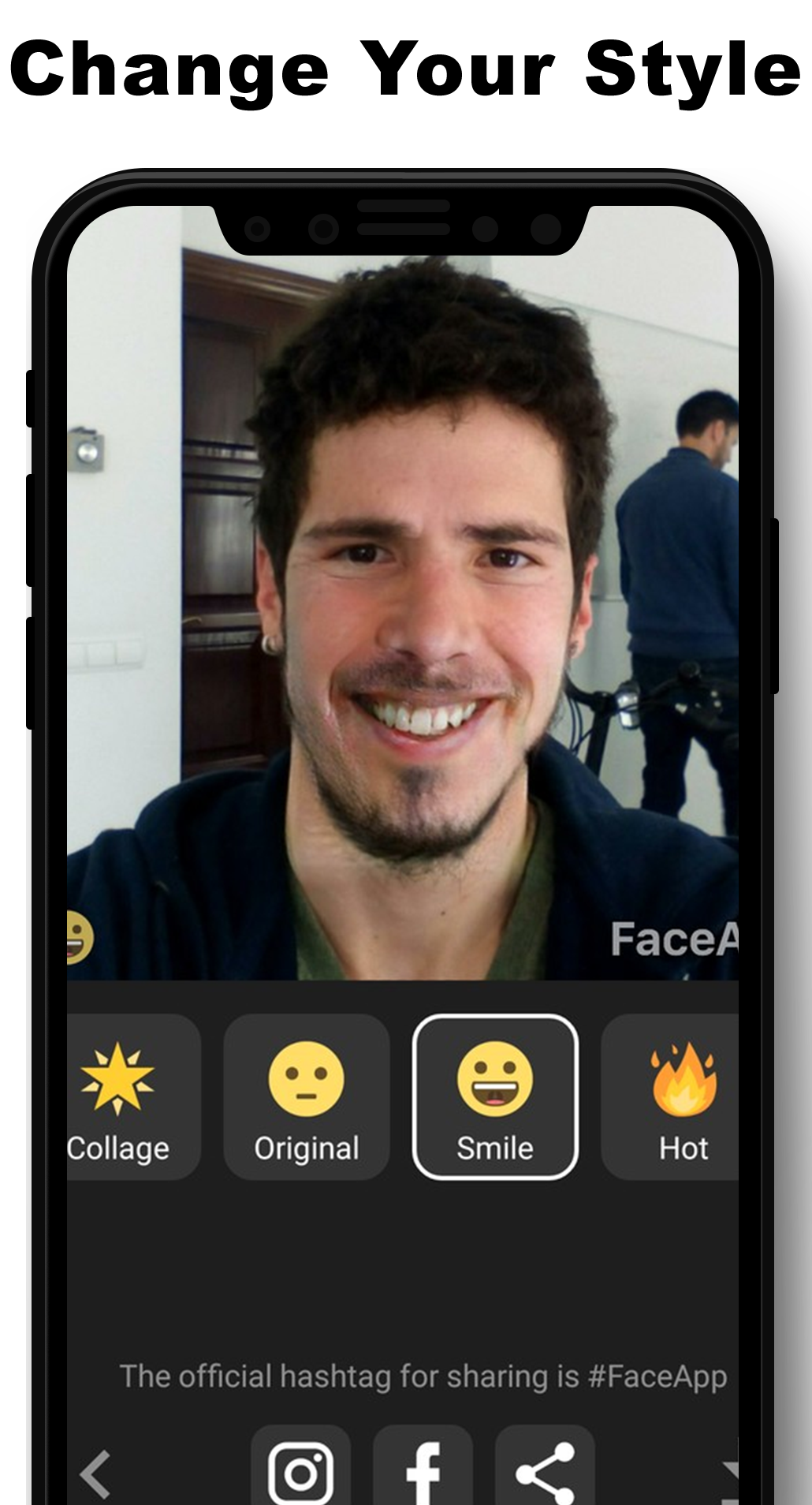اسکرین شات 5 برنامه Face up - Face Editor