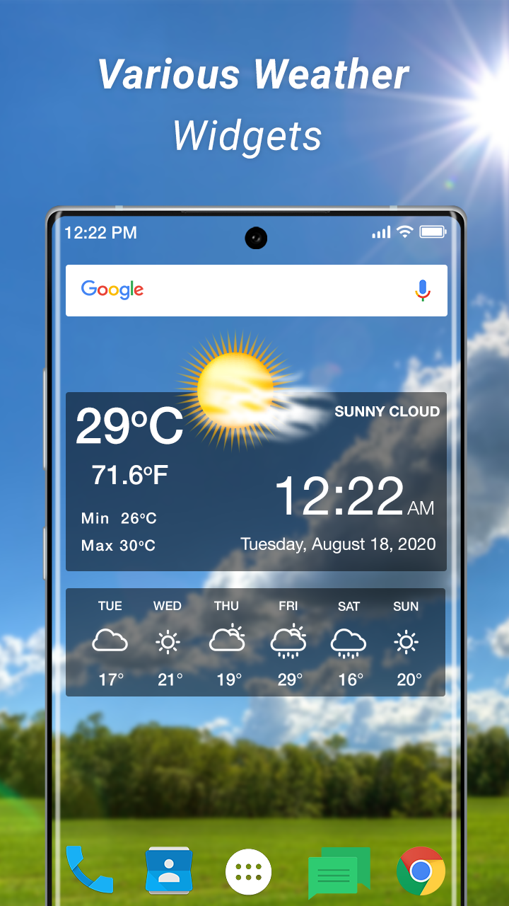اسکرین شات 1 برنامه Live Weather