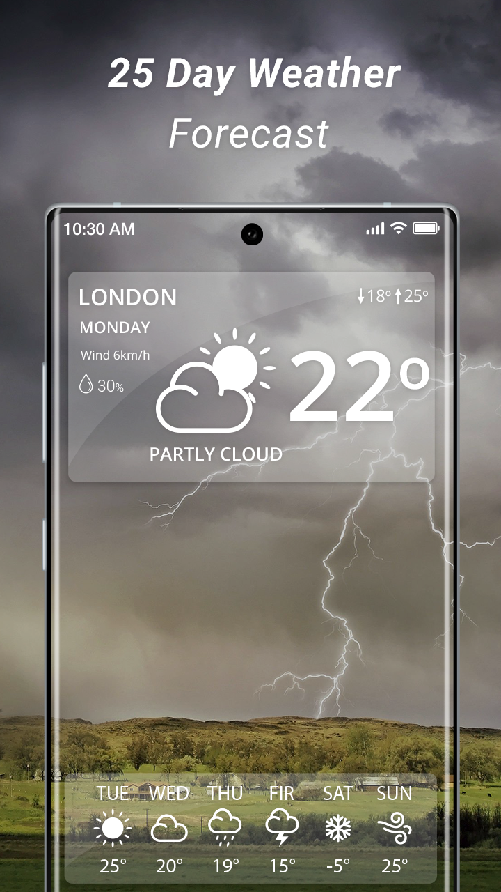 اسکرین شات 6 برنامه Live Weather