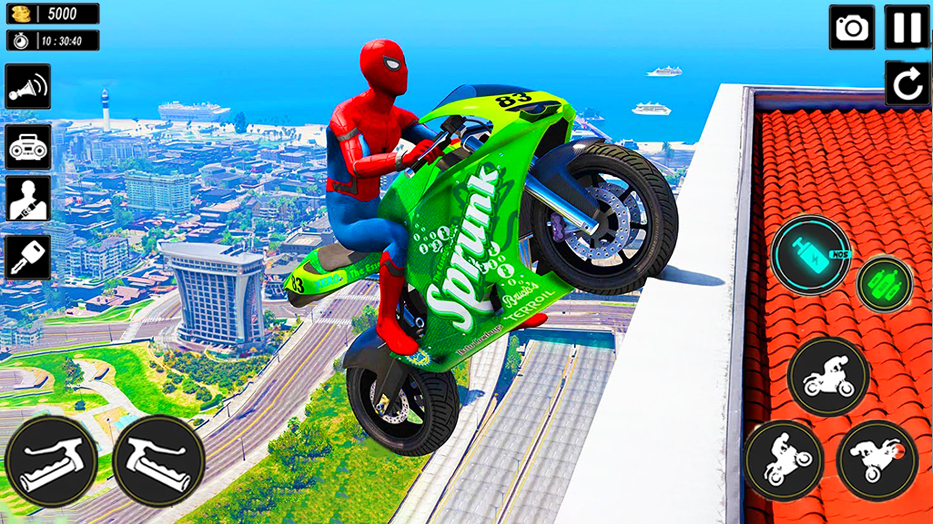 اسکرین شات 3 بازی Superhero Bike Stunts 3D Race