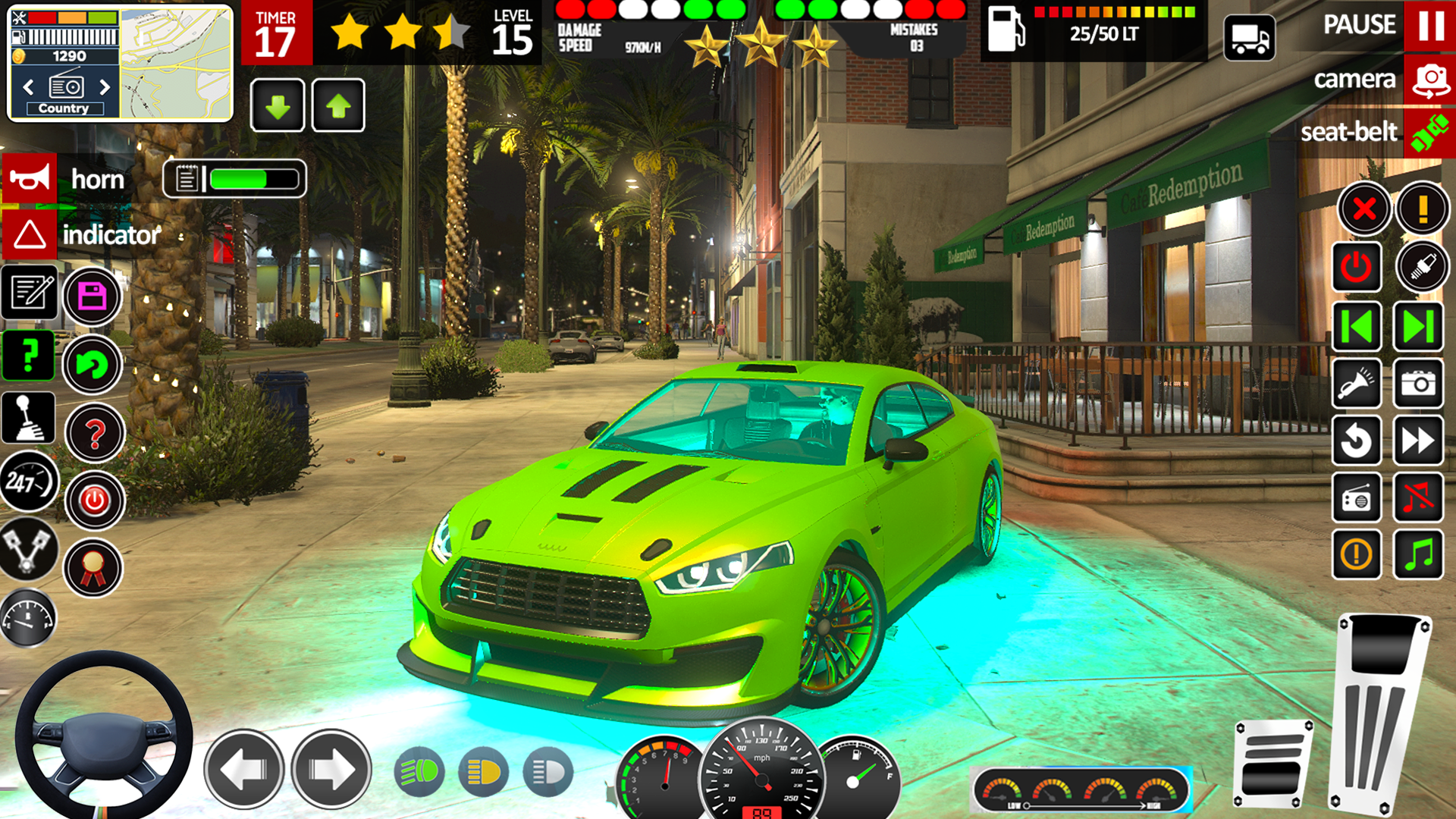 اسکرین شات 5 برنامه City Car Driving School Games
