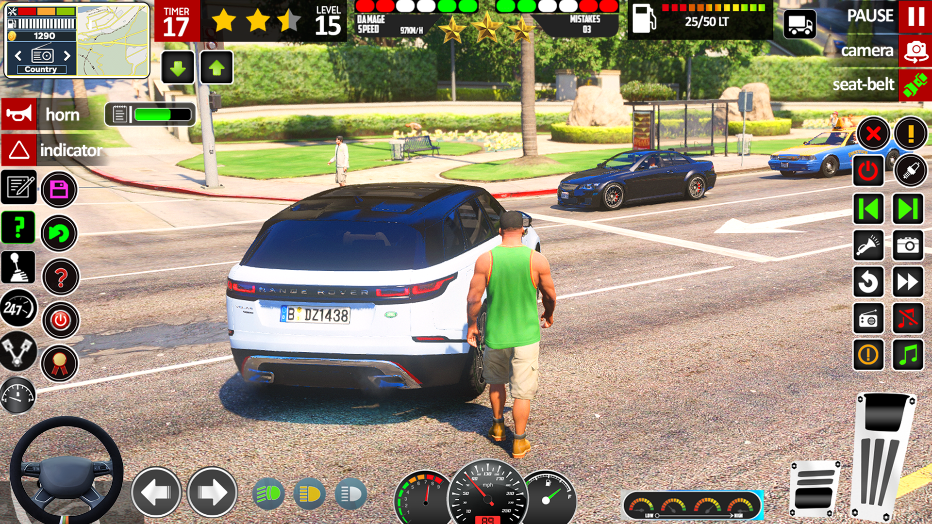 اسکرین شات 2 برنامه City Car Driving School Games