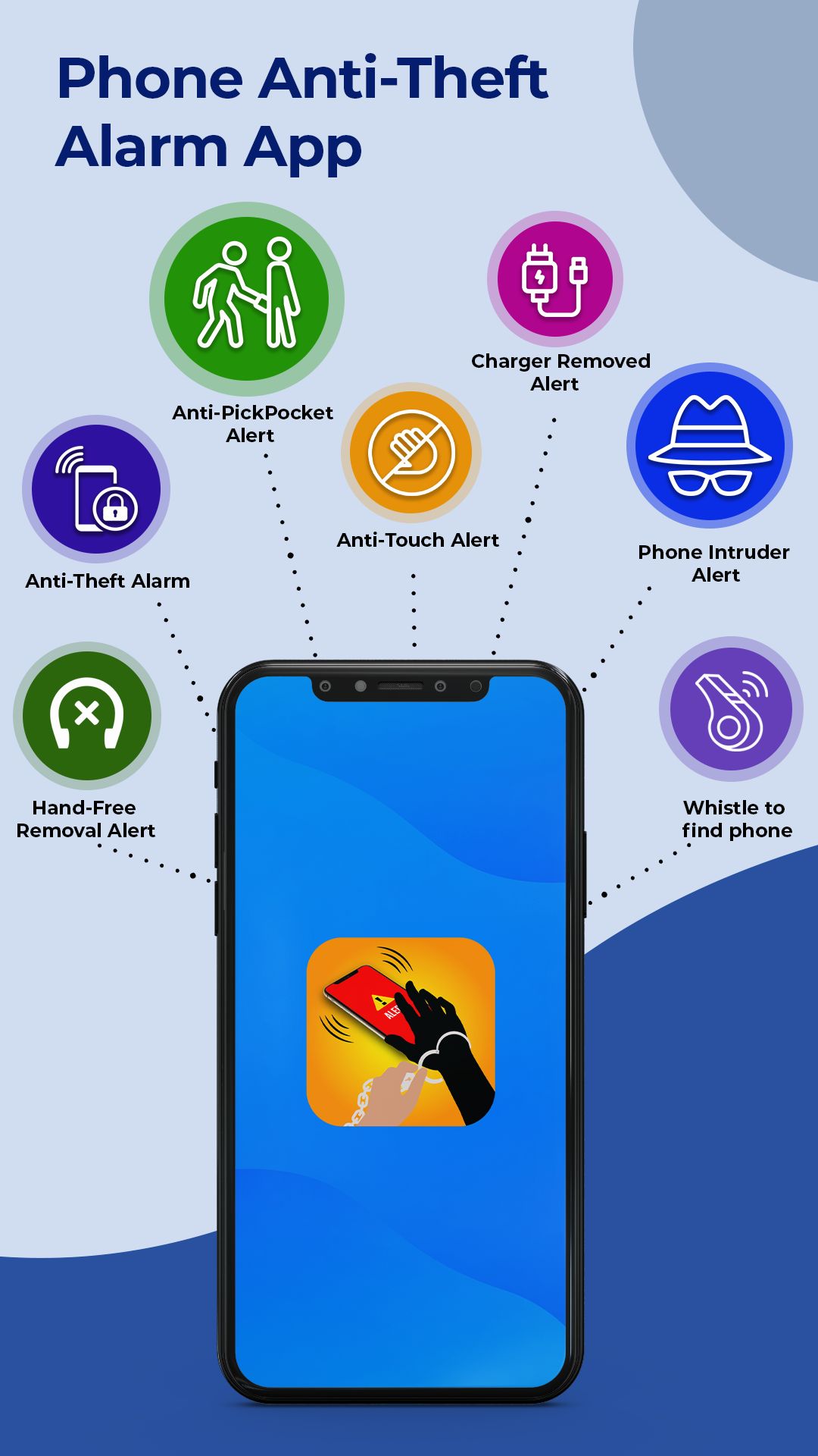 اسکرین شات 2 برنامه Phone Anti-Theft Alarm