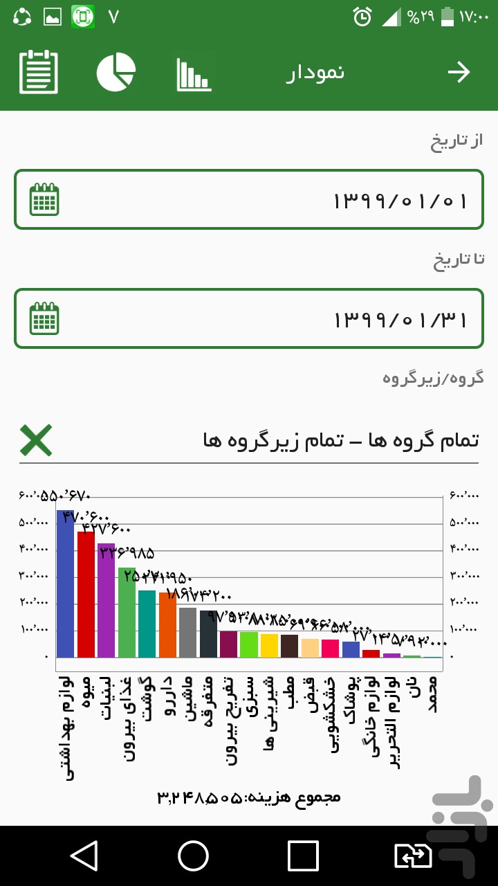 اسکرین شات 4 برنامه مدیریت مخارج روزانه