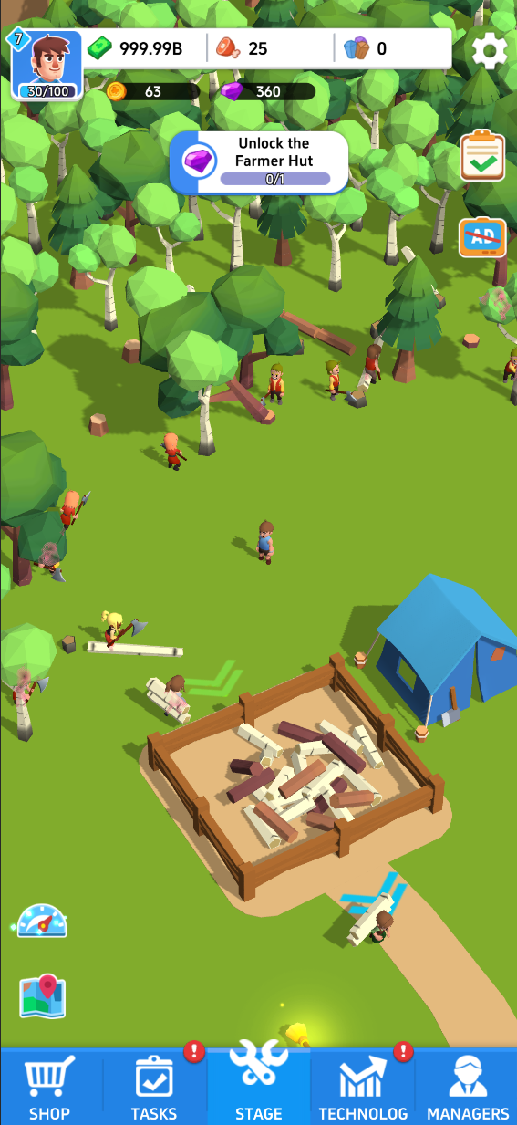 اسکرین شات 1 بازی Idle Lumber Island