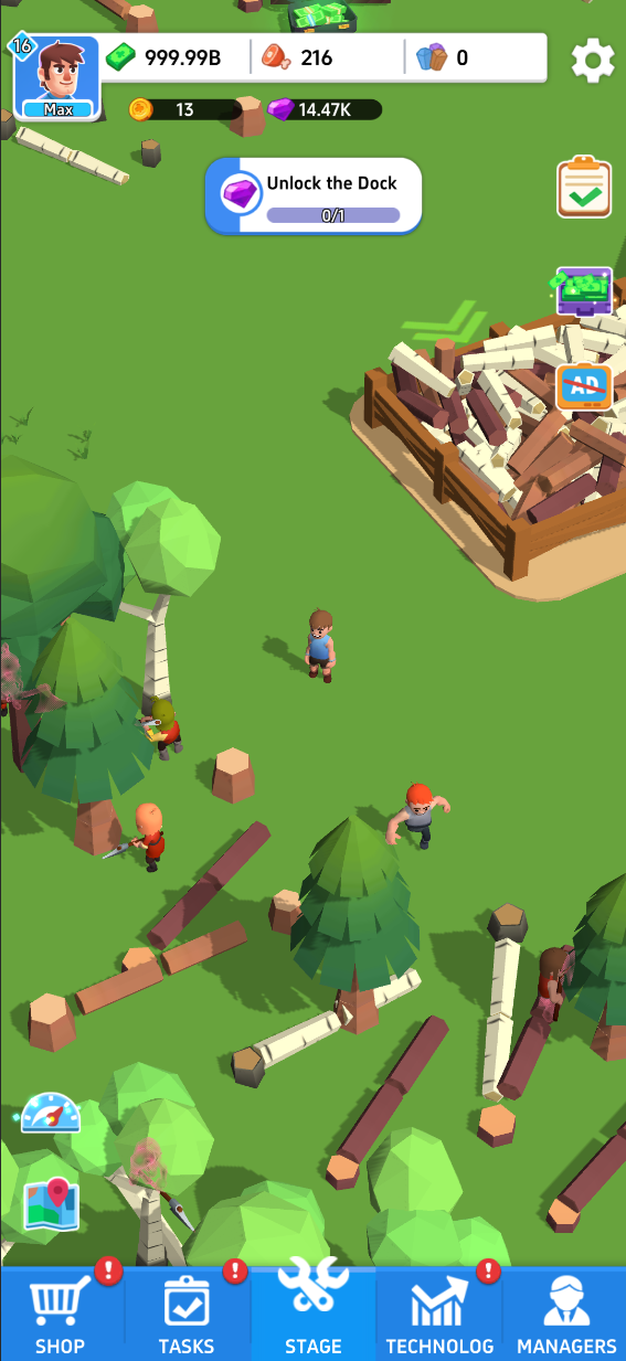 اسکرین شات 2 بازی Idle Lumber Island
