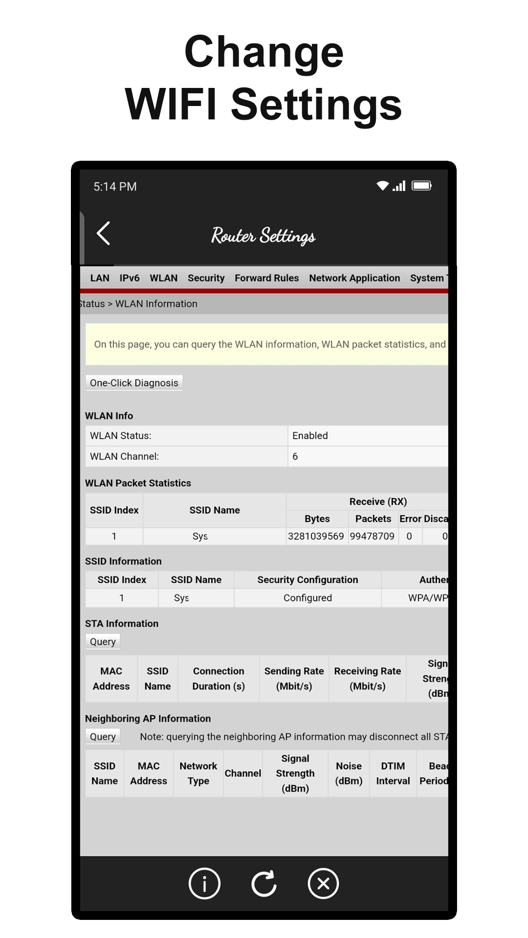 اسکرین شات 1 برنامه Router Settings: WiFi Password