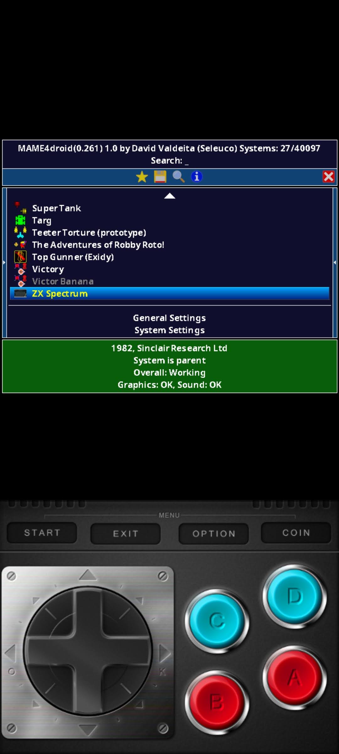 اسکرین شات 1 بازی MAME4droid Current (0.279)