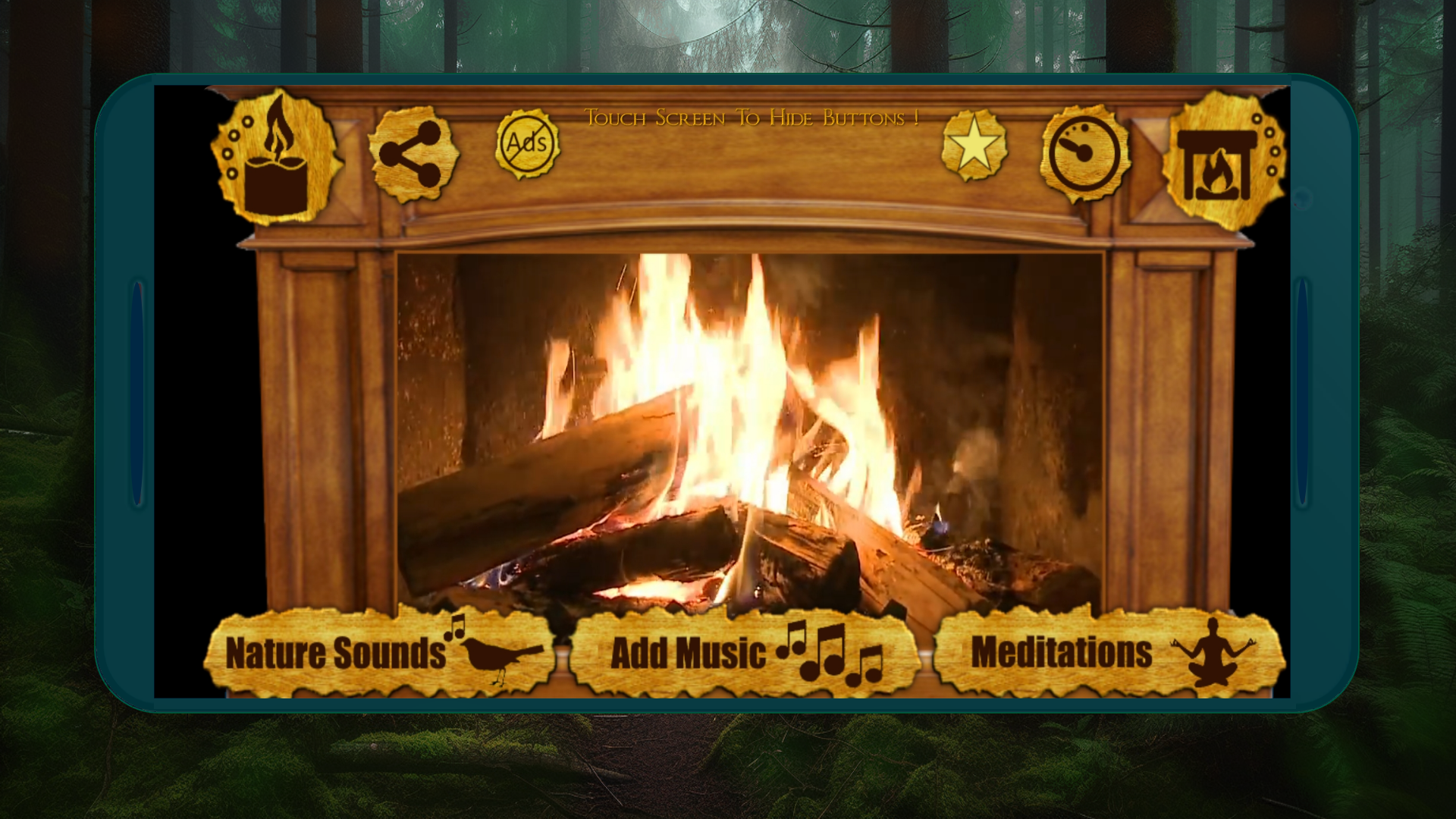 اسکرین شات 2 برنامه Night Light | Candle Fireplace