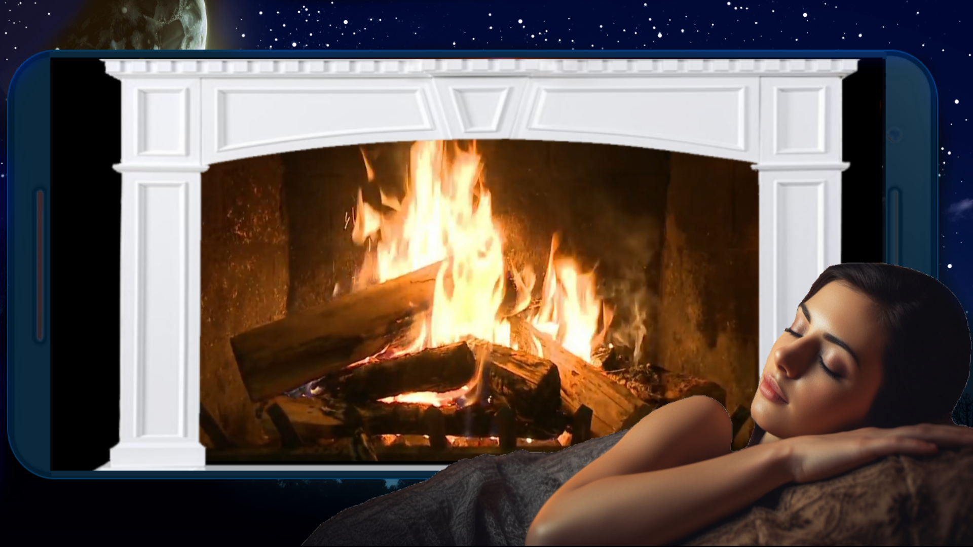 اسکرین شات 4 برنامه Night Light | Candle Fireplace