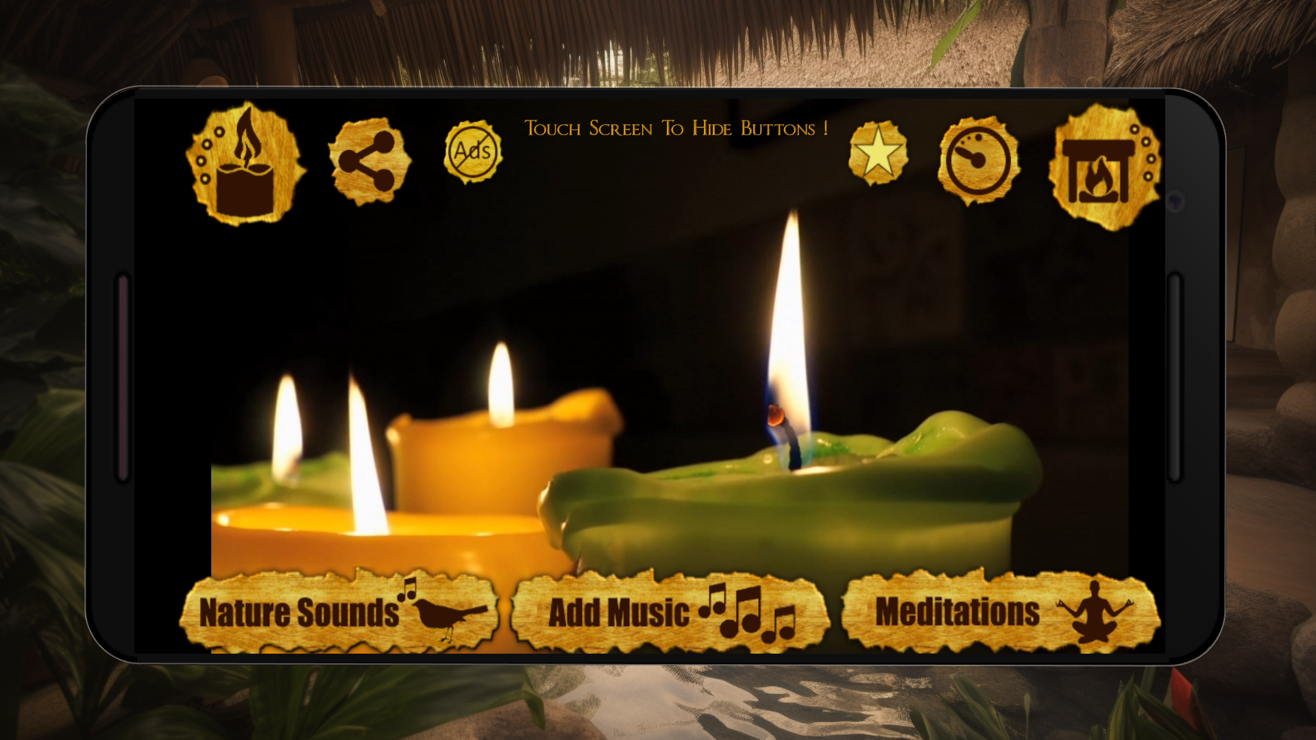 اسکرین شات 5 برنامه Night Light | Candle Fireplace