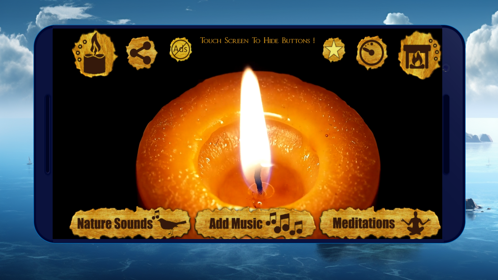 اسکرین شات 3 برنامه Night Light | Candle Fireplace