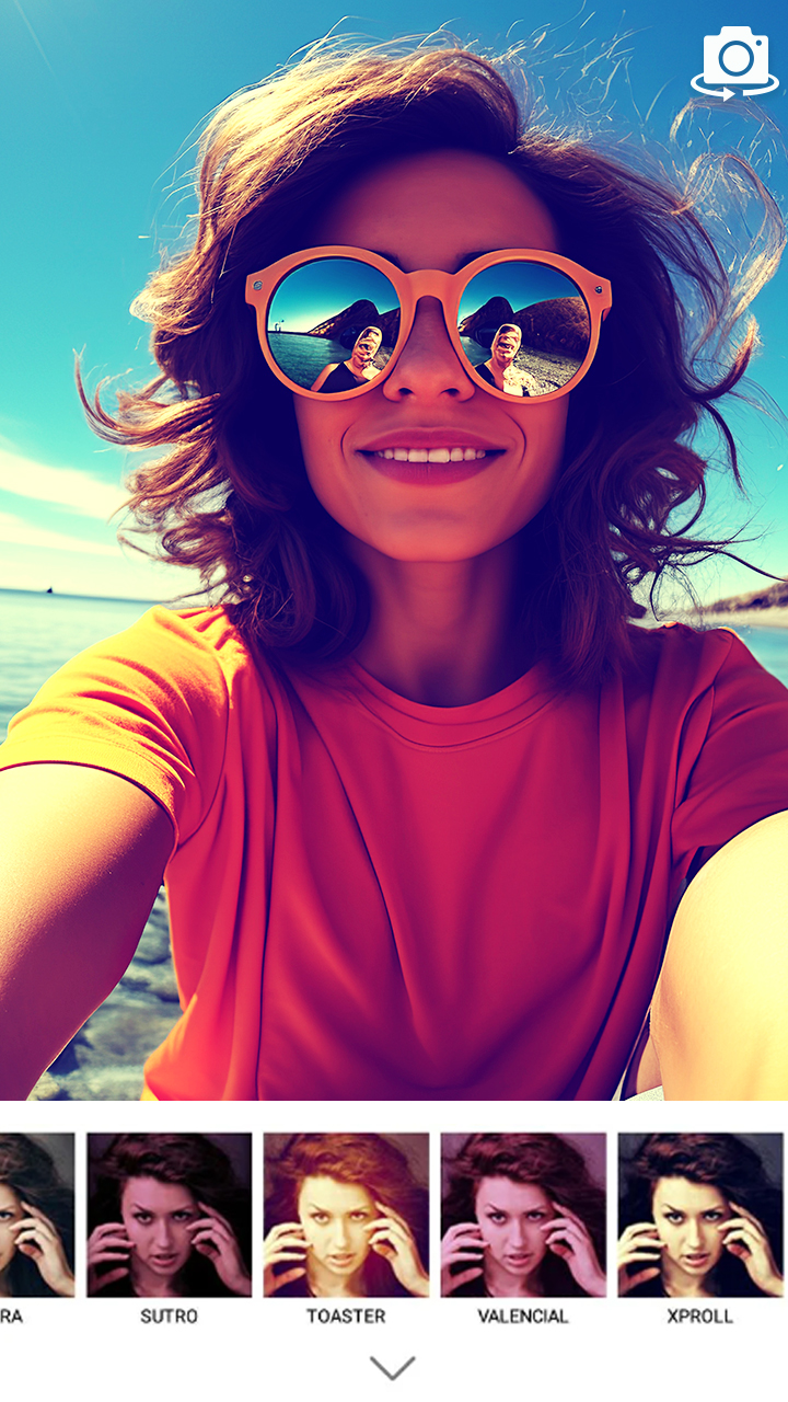اسکرین شات 3 برنامه Selfie camera & beauty camera
