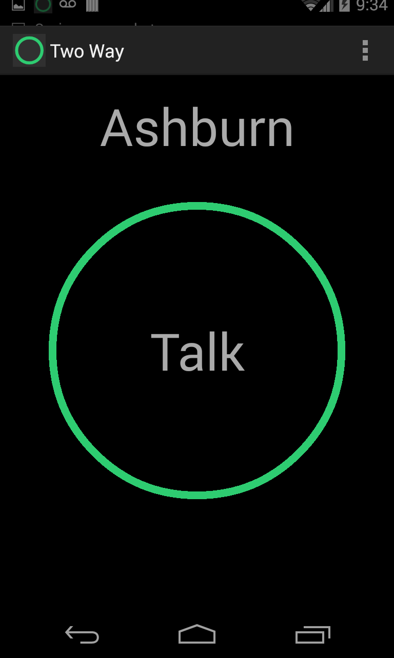 اسکرین شات 1 برنامه Two Way : Walkie Talkie