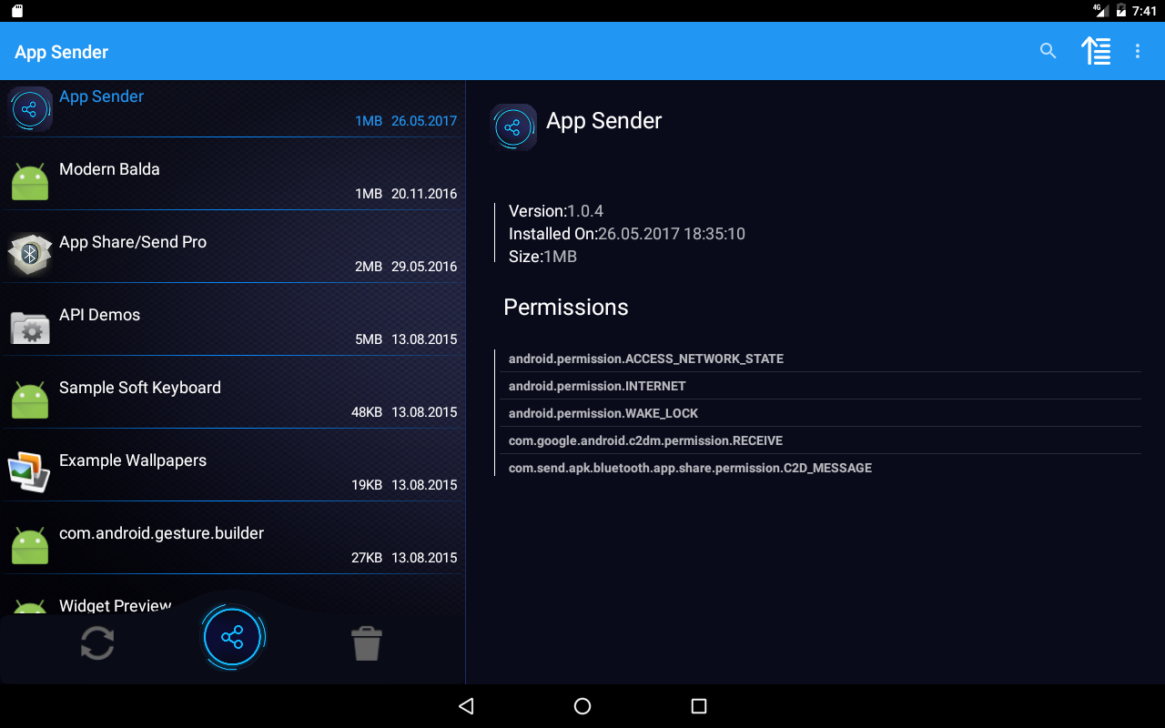 اسکرین شات 7 برنامه Bluetooth App Sender