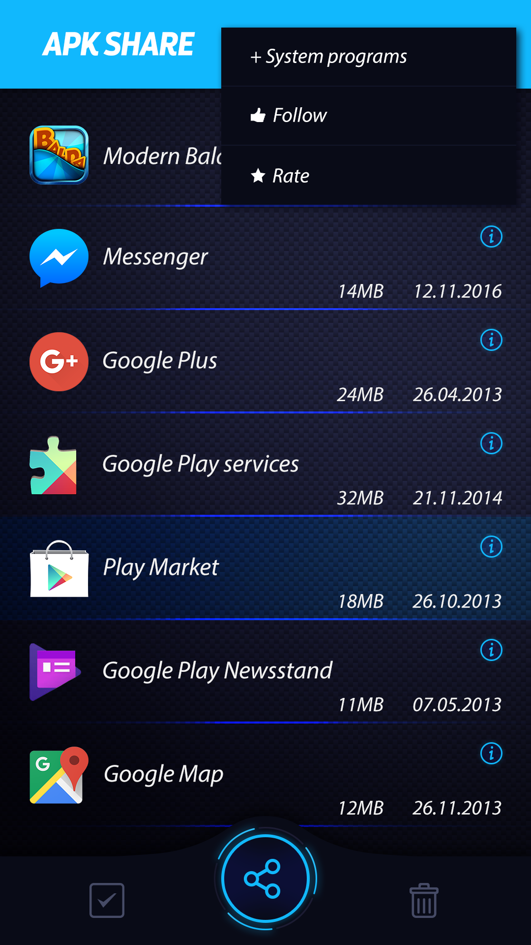 اسکرین شات 1 برنامه Bluetooth App Sender