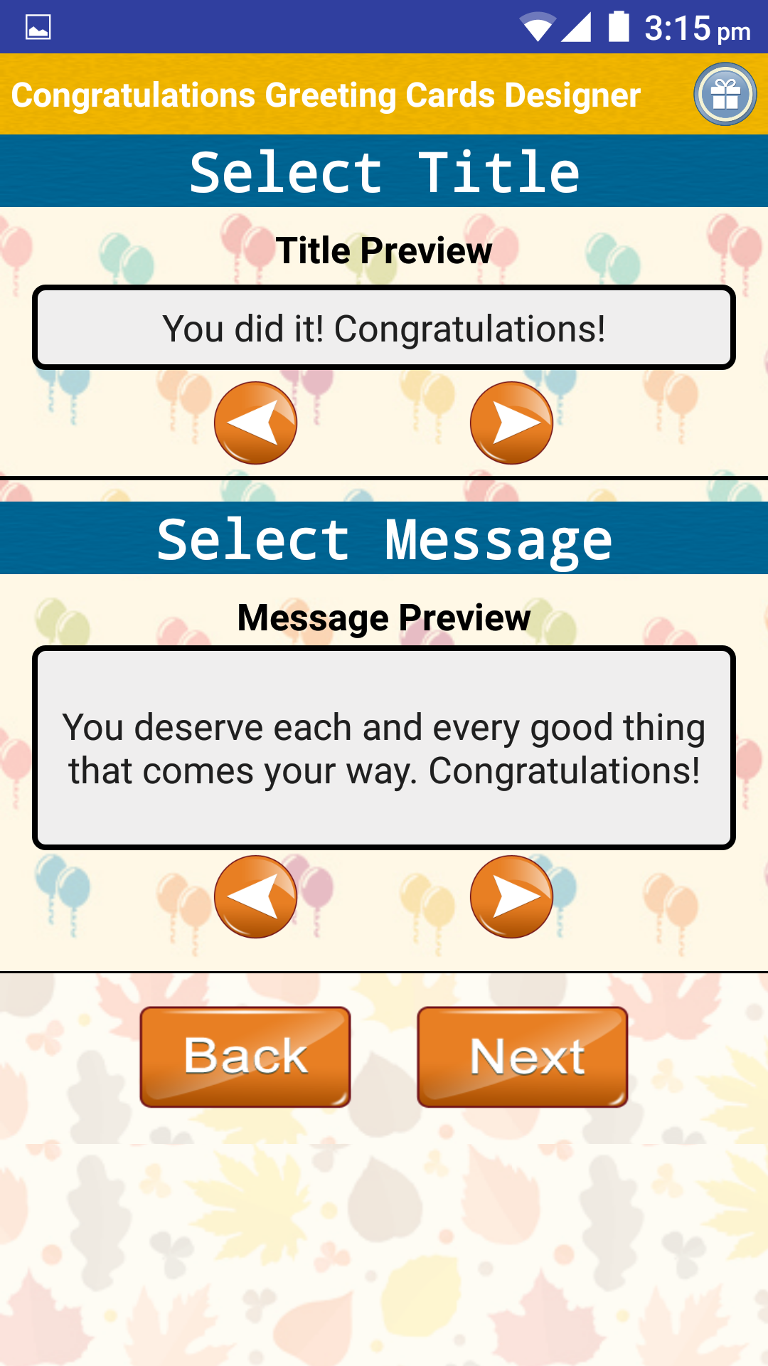 اسکرین شات 3 برنامه Congratulations Greeting Maker