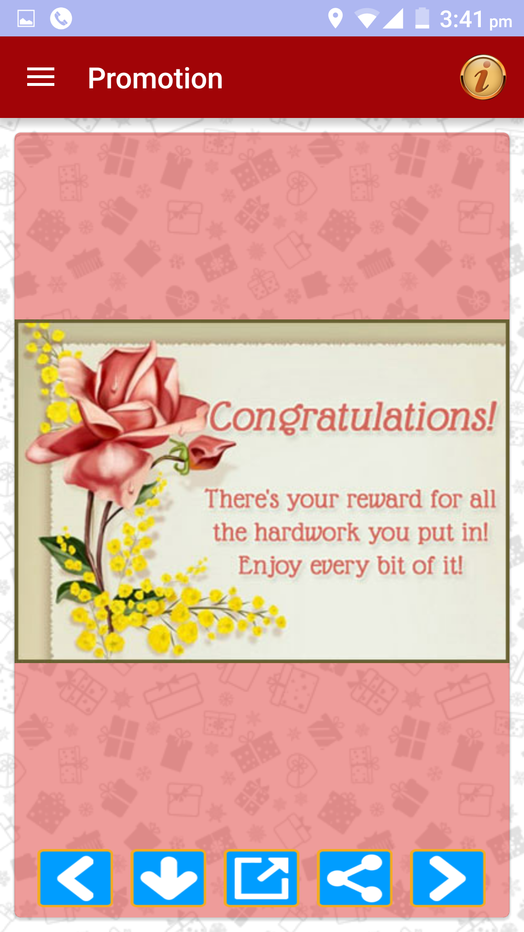اسکرین شات 4 برنامه Congratulations Greeting Cards