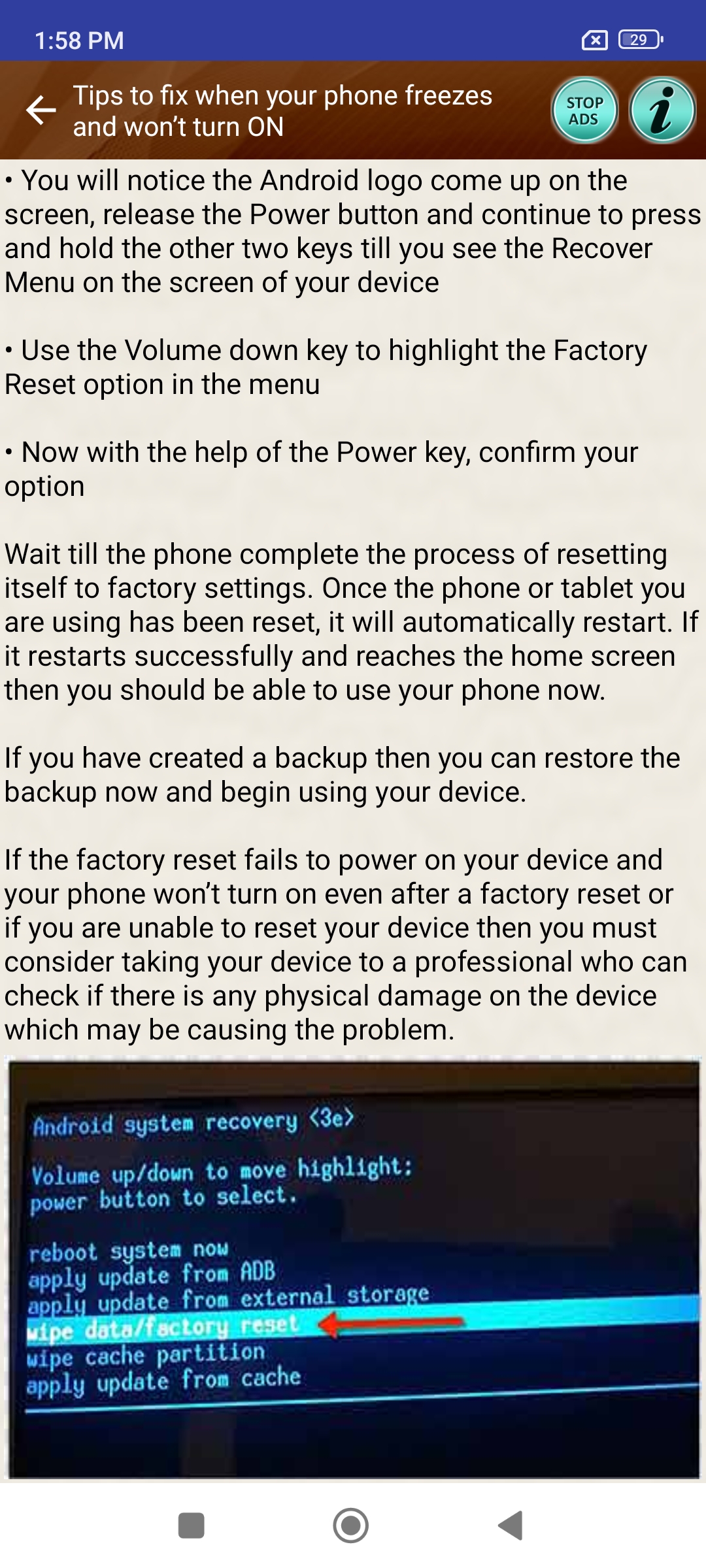 اسکرین شات 4 برنامه Touch Screen Problem Help Tips