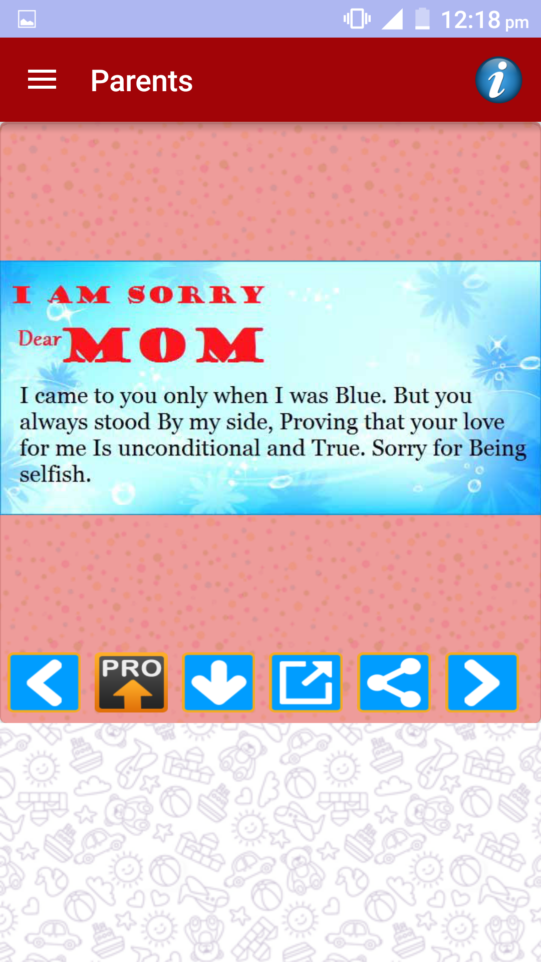 اسکرین شات 7 برنامه Sorry Cards & Picture Messages