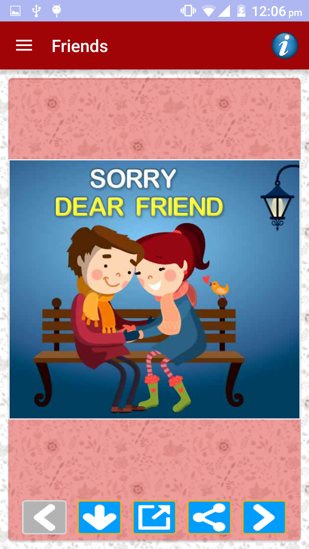 اسکرین شات 6 برنامه Sorry Cards & Picture Messages