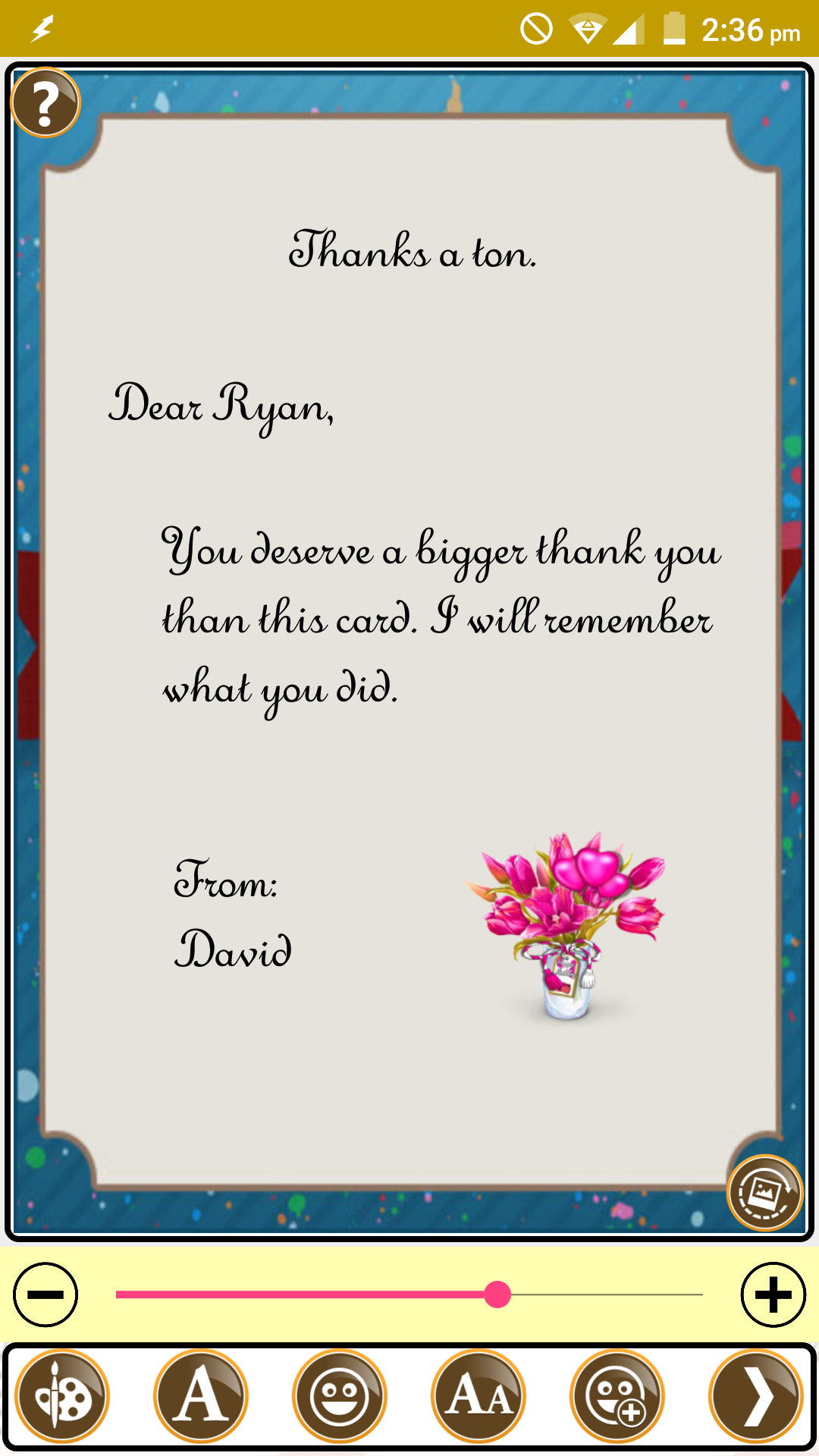اسکرین شات 4 برنامه Design Thank You Greeting Card