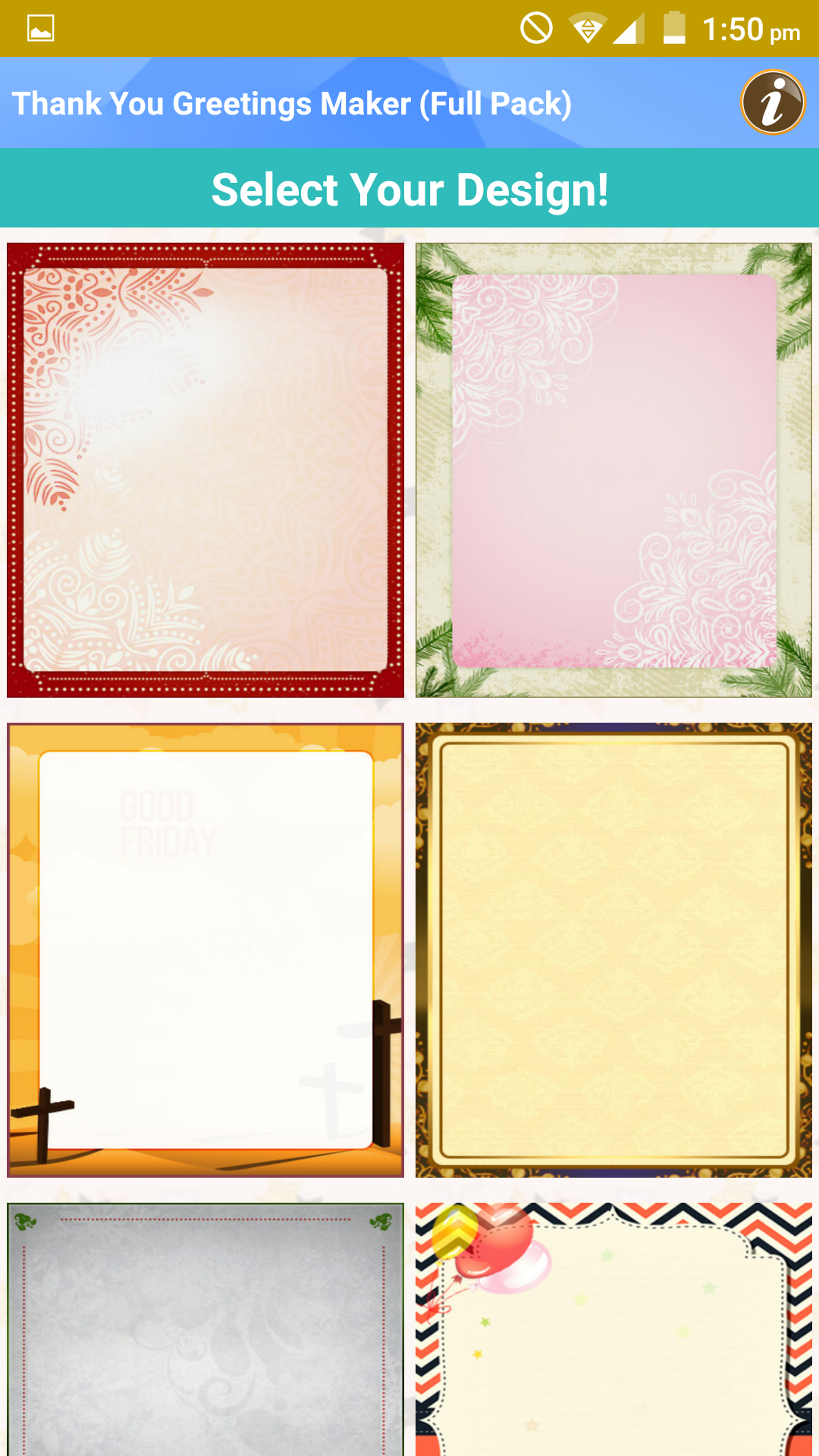 اسکرین شات 1 برنامه Design Thank You Greeting Card