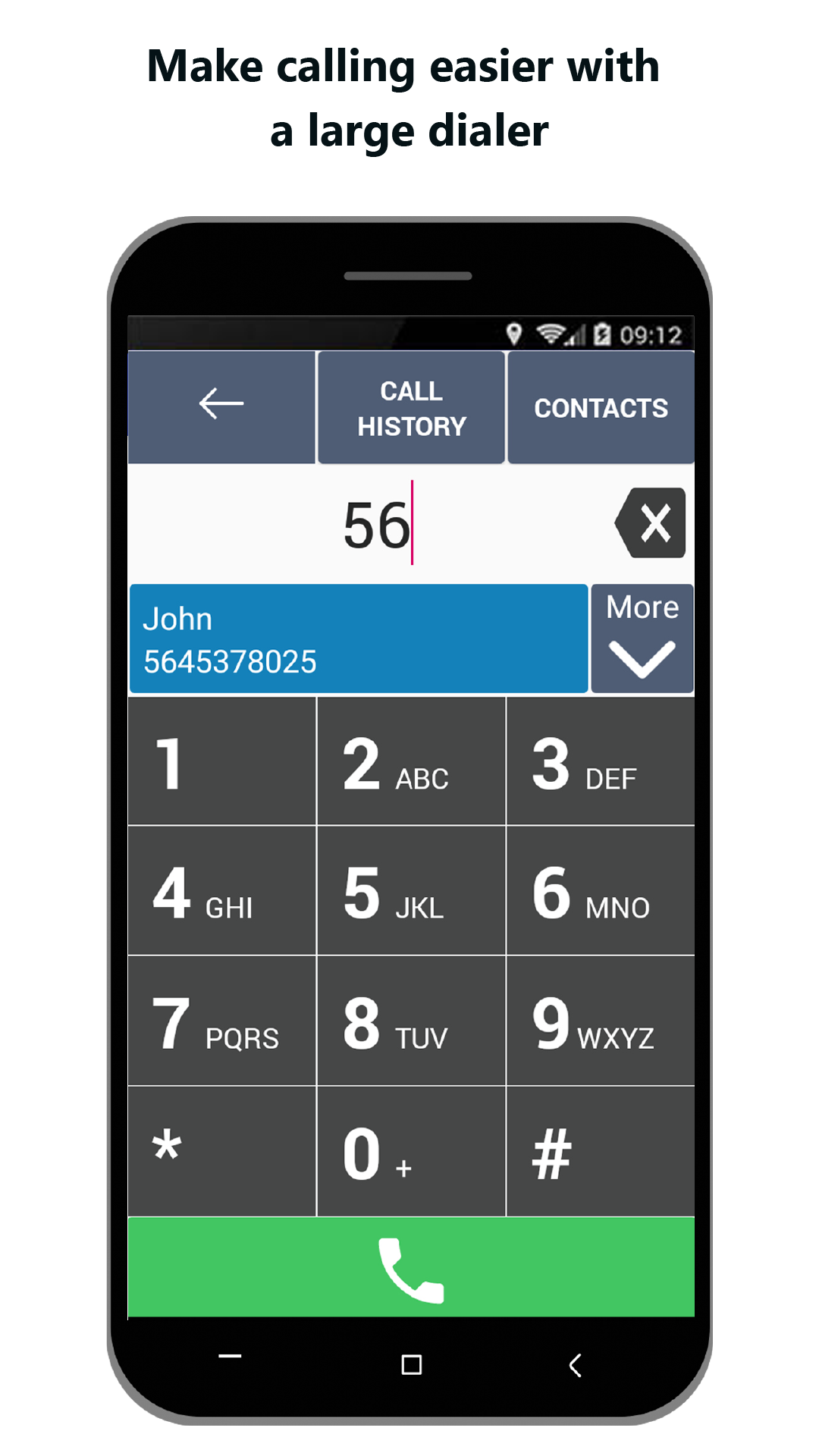 اسکرین شات 2 برنامه Senior Safety Phone - Big Icon