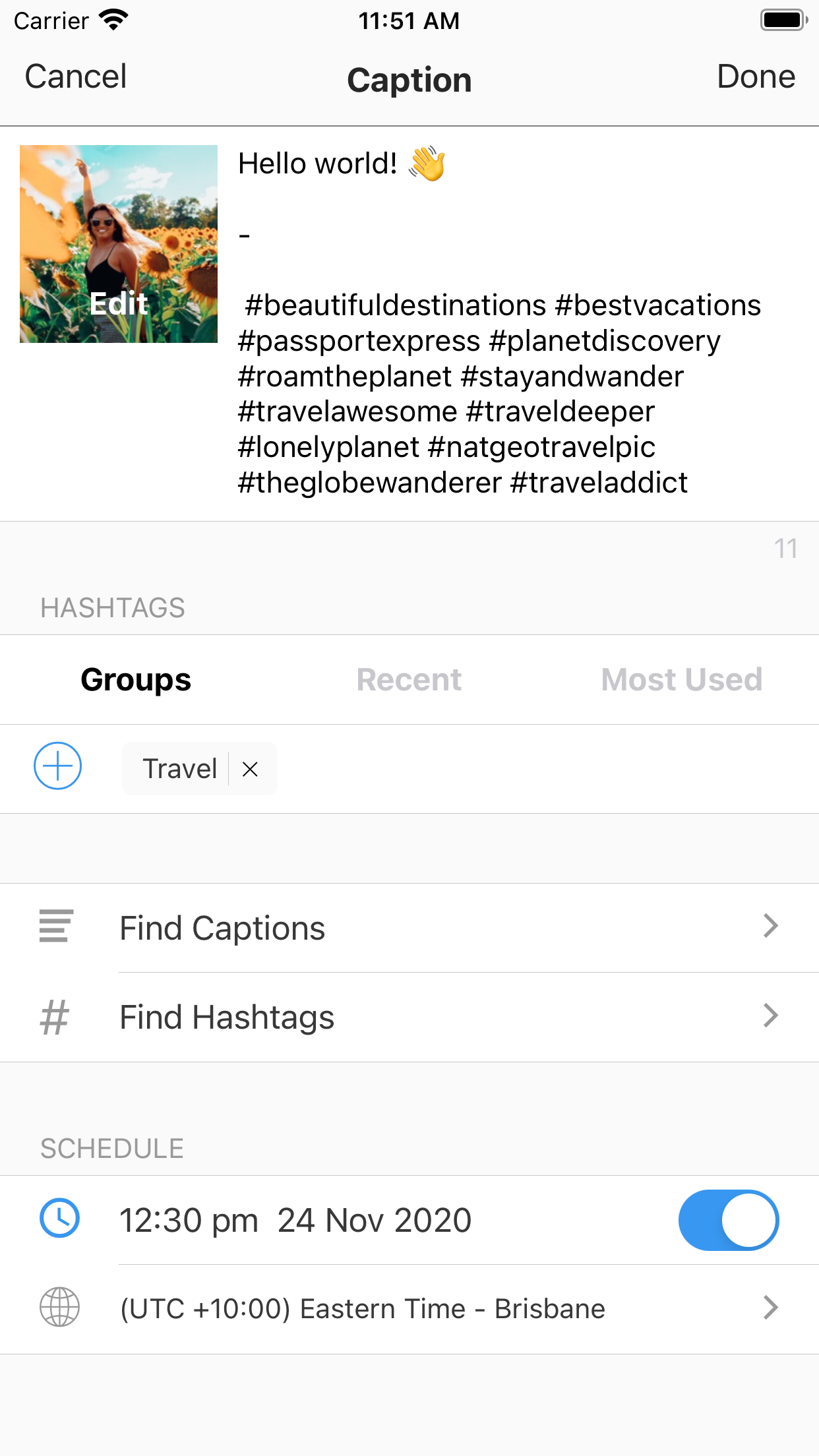 اسکرین شات 2 برنامه PREVIEW - Plan your Instagram
