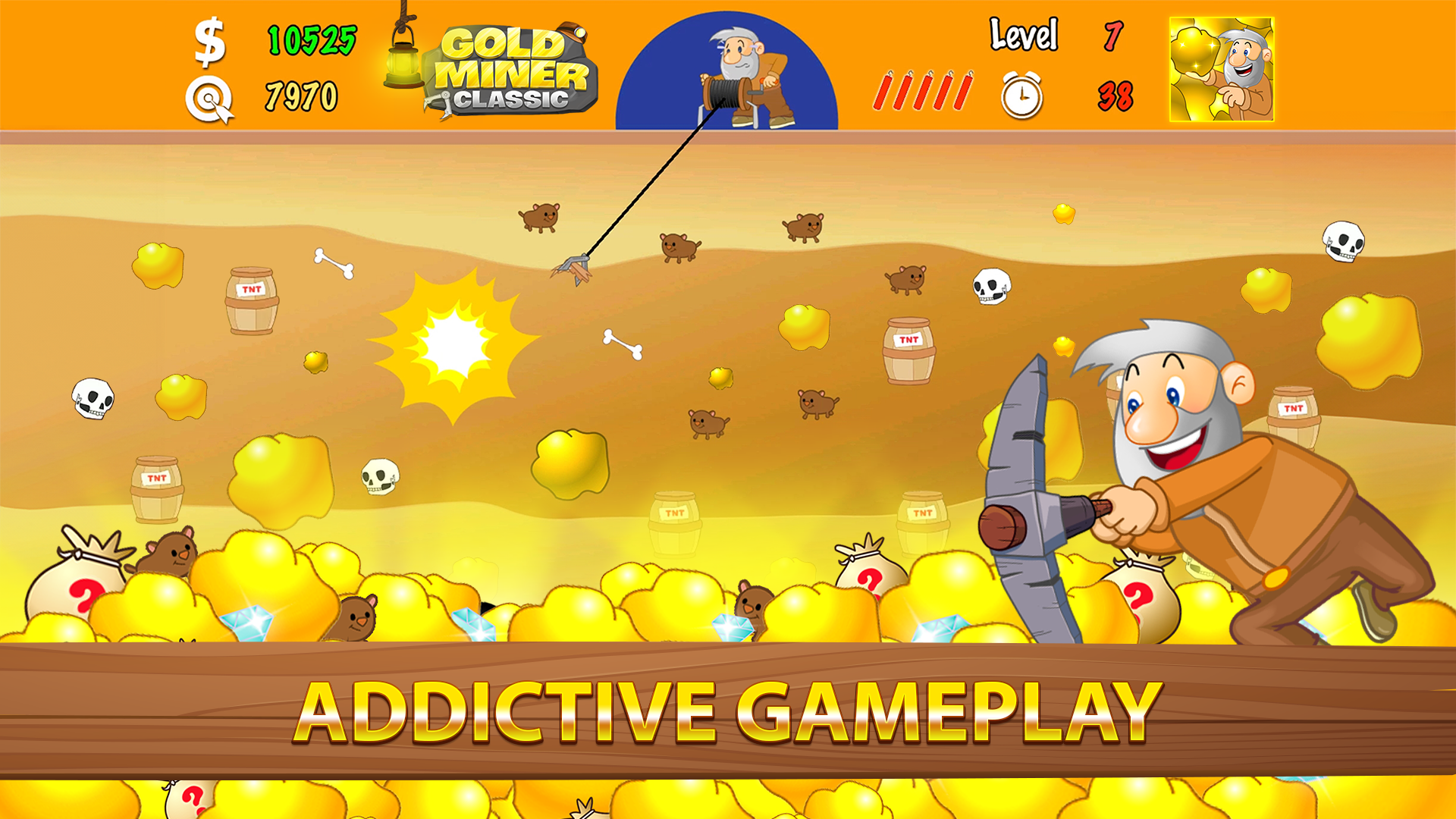 اسکرین شات 2 بازی Gold Miner Classic: Gold Rush