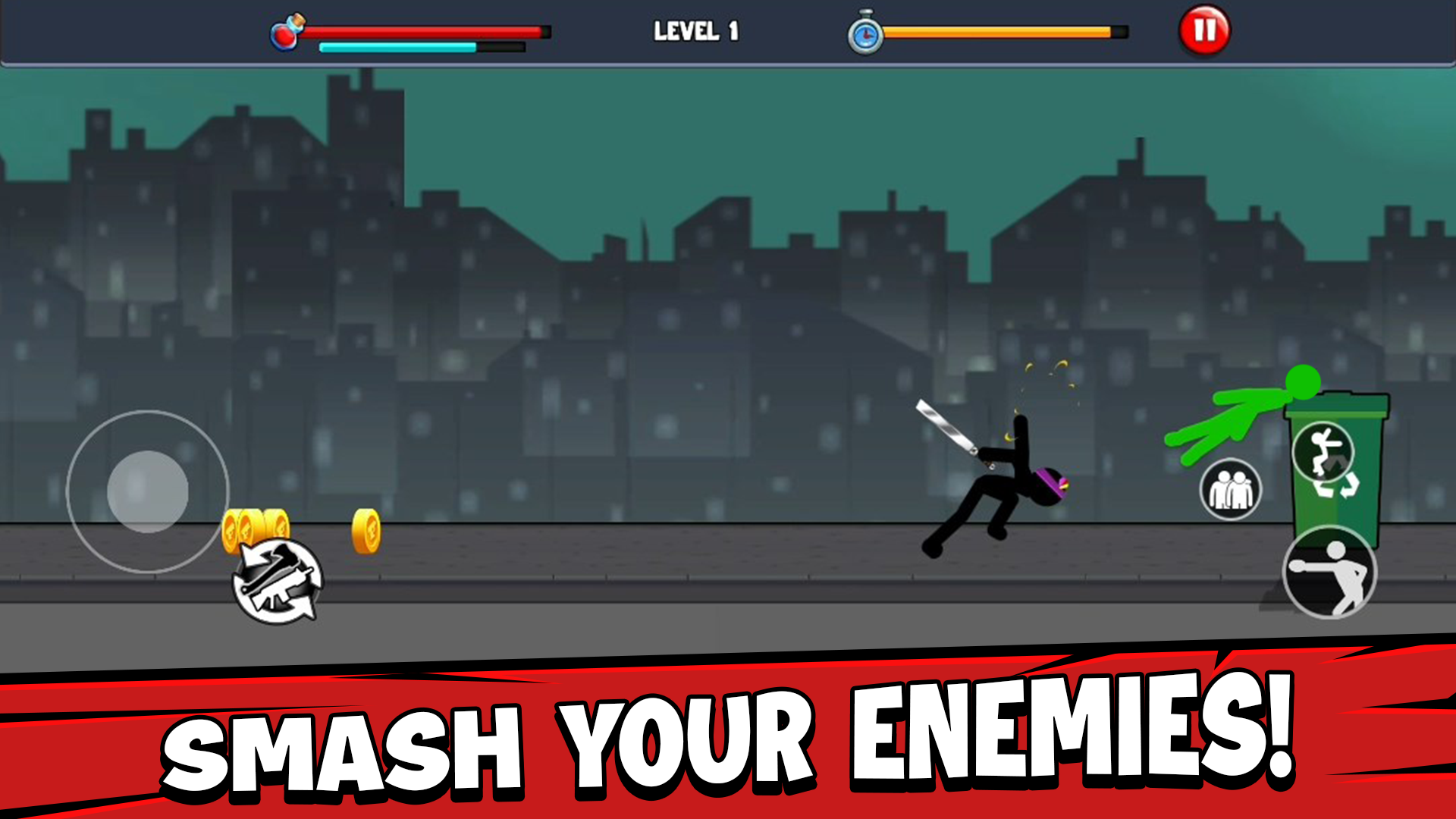 اسکرین شات 1 بازی Anger of Stickman: Stick Fight