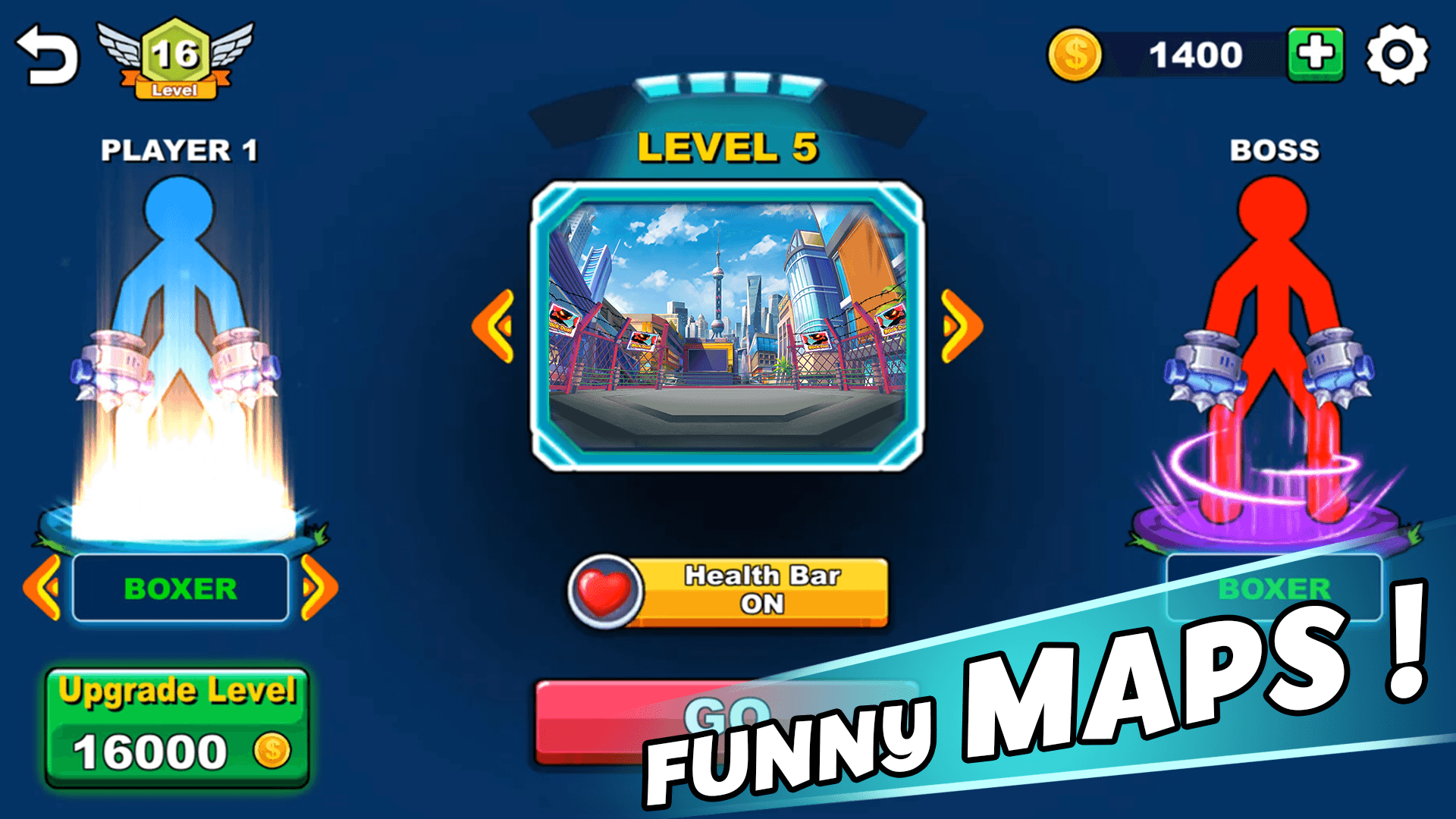 اسکرین شات 2 بازی Stickman Fight: Warrior Battle