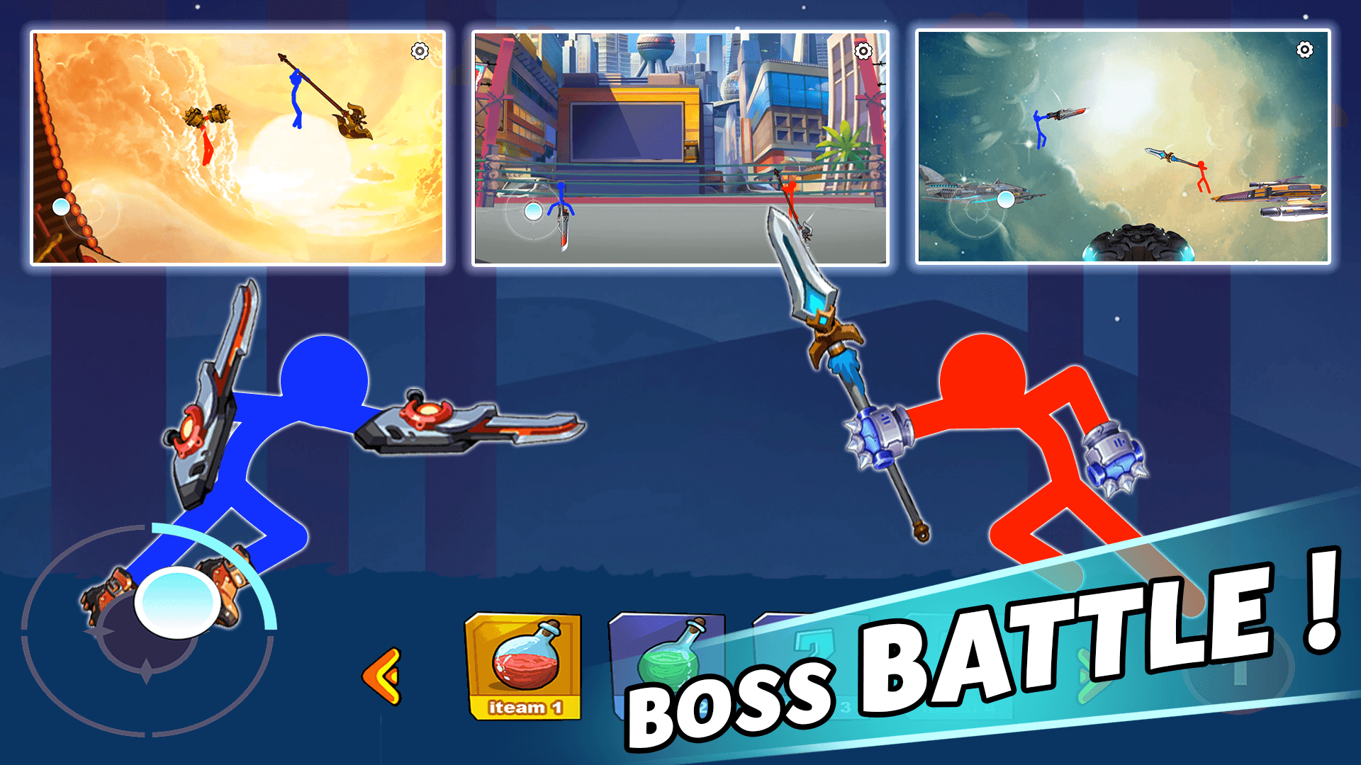 اسکرین شات 3 بازی Stickman Fight: Warrior Battle
