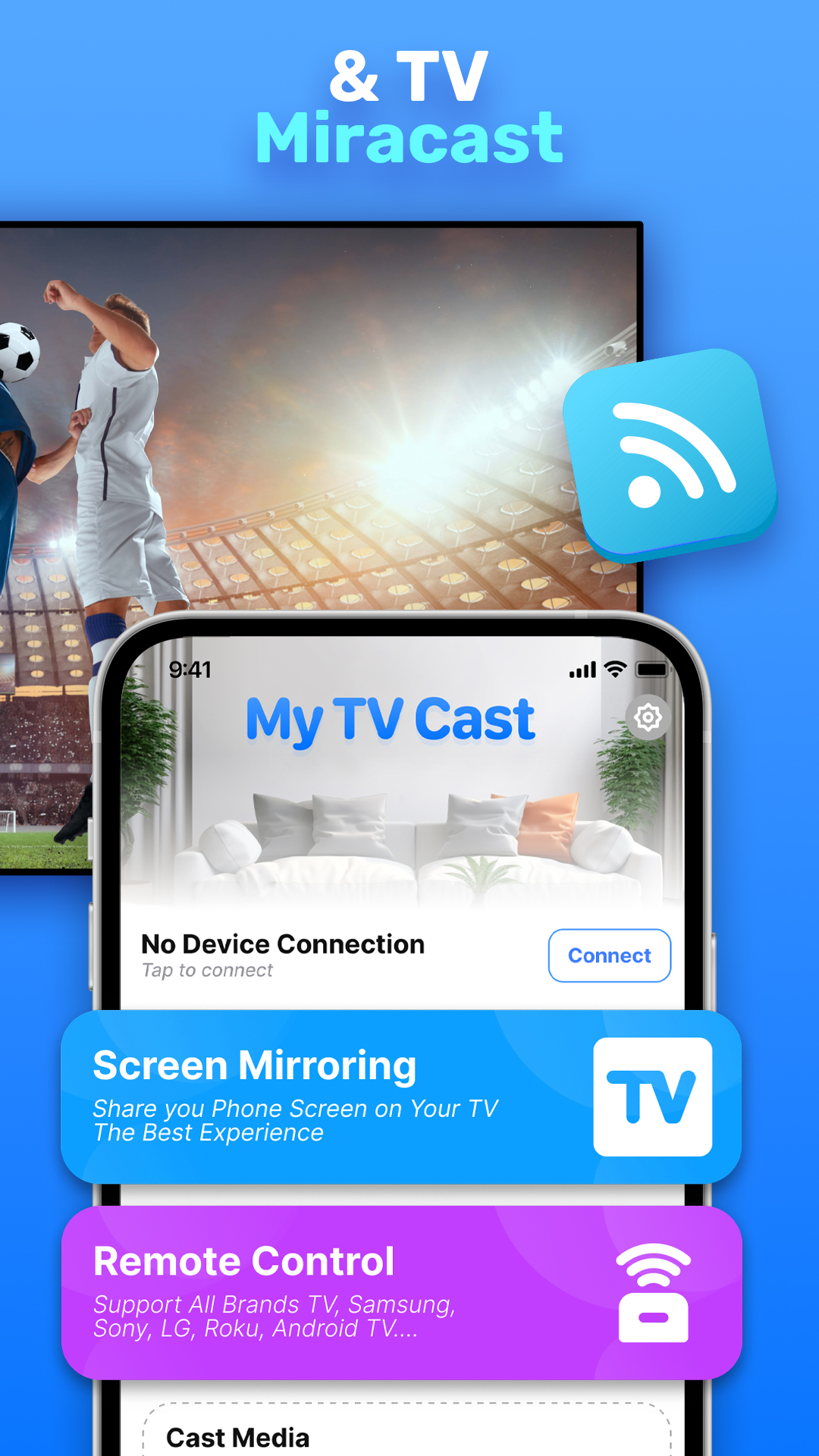 اسکرین شات 2 برنامه Screen Mirroring & TV Miracast