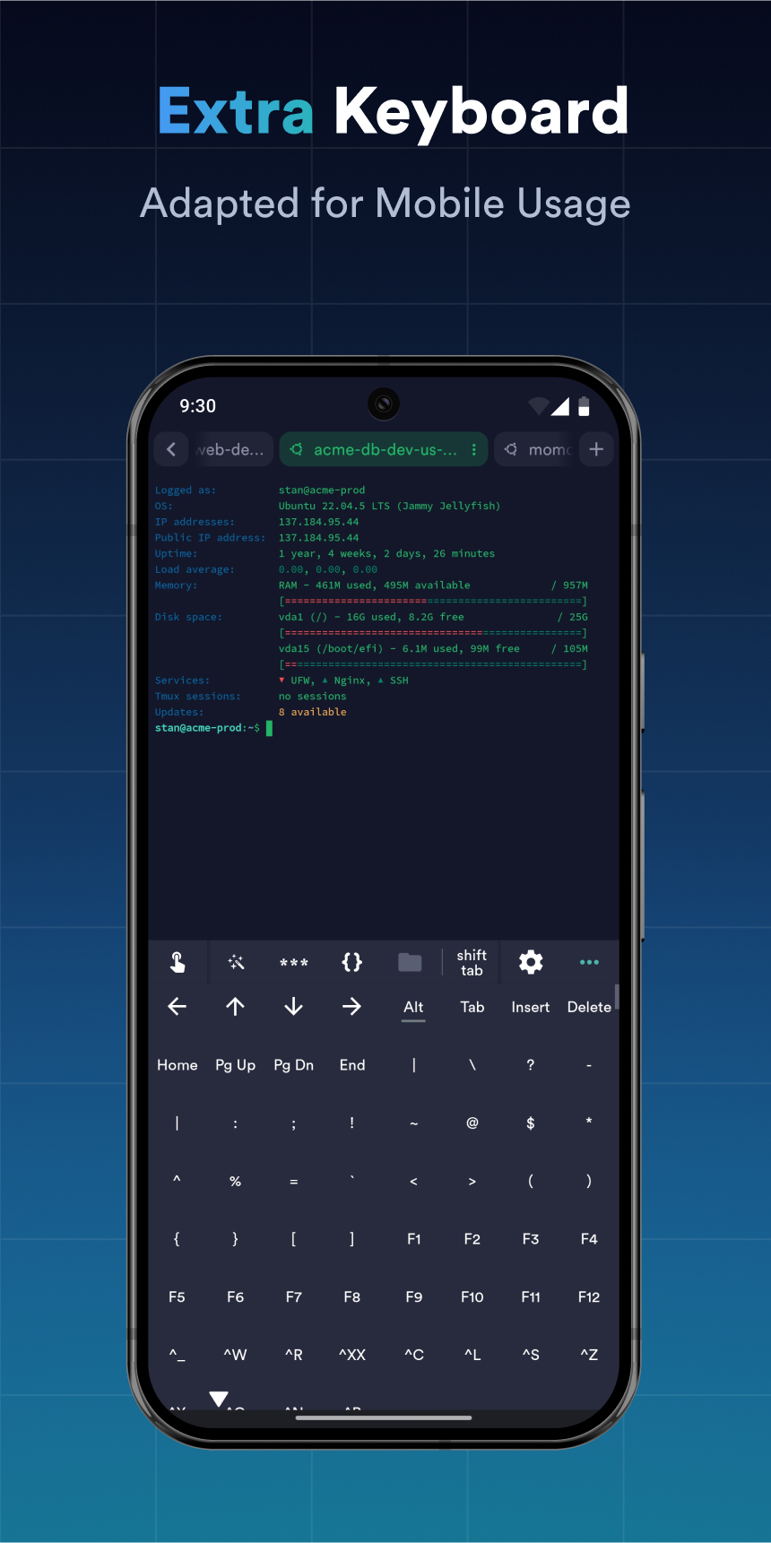 اسکرین شات 3 برنامه Termius - Modern SSH Client
