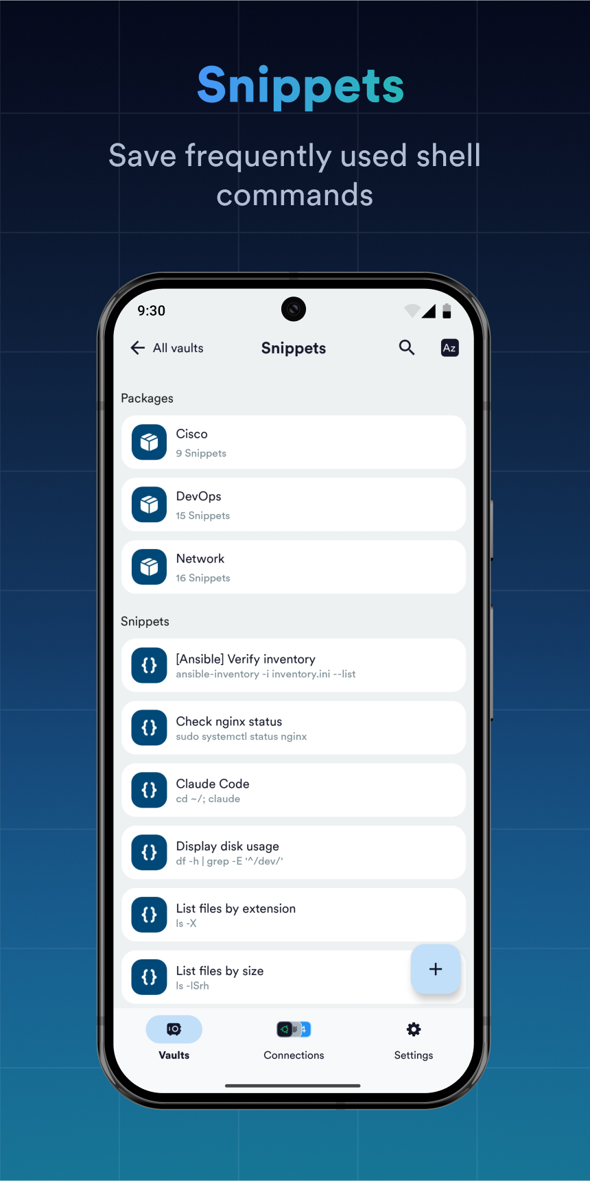 اسکرین شات 4 برنامه Termius - Modern SSH Client