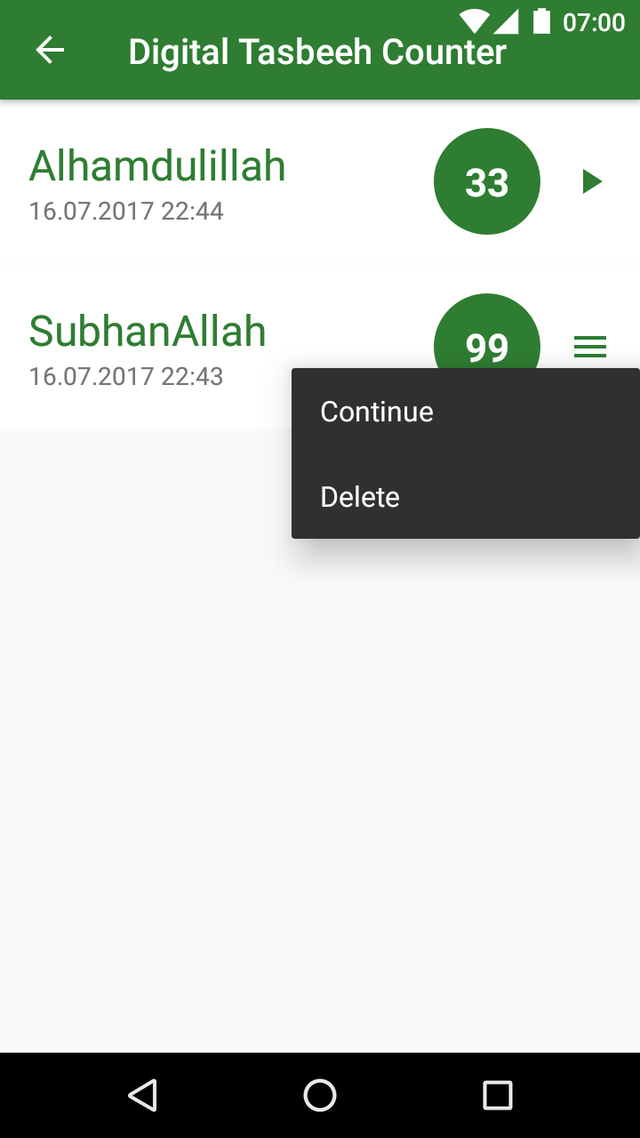 اسکرین شات 4 برنامه Digital Tasbeeh Counter