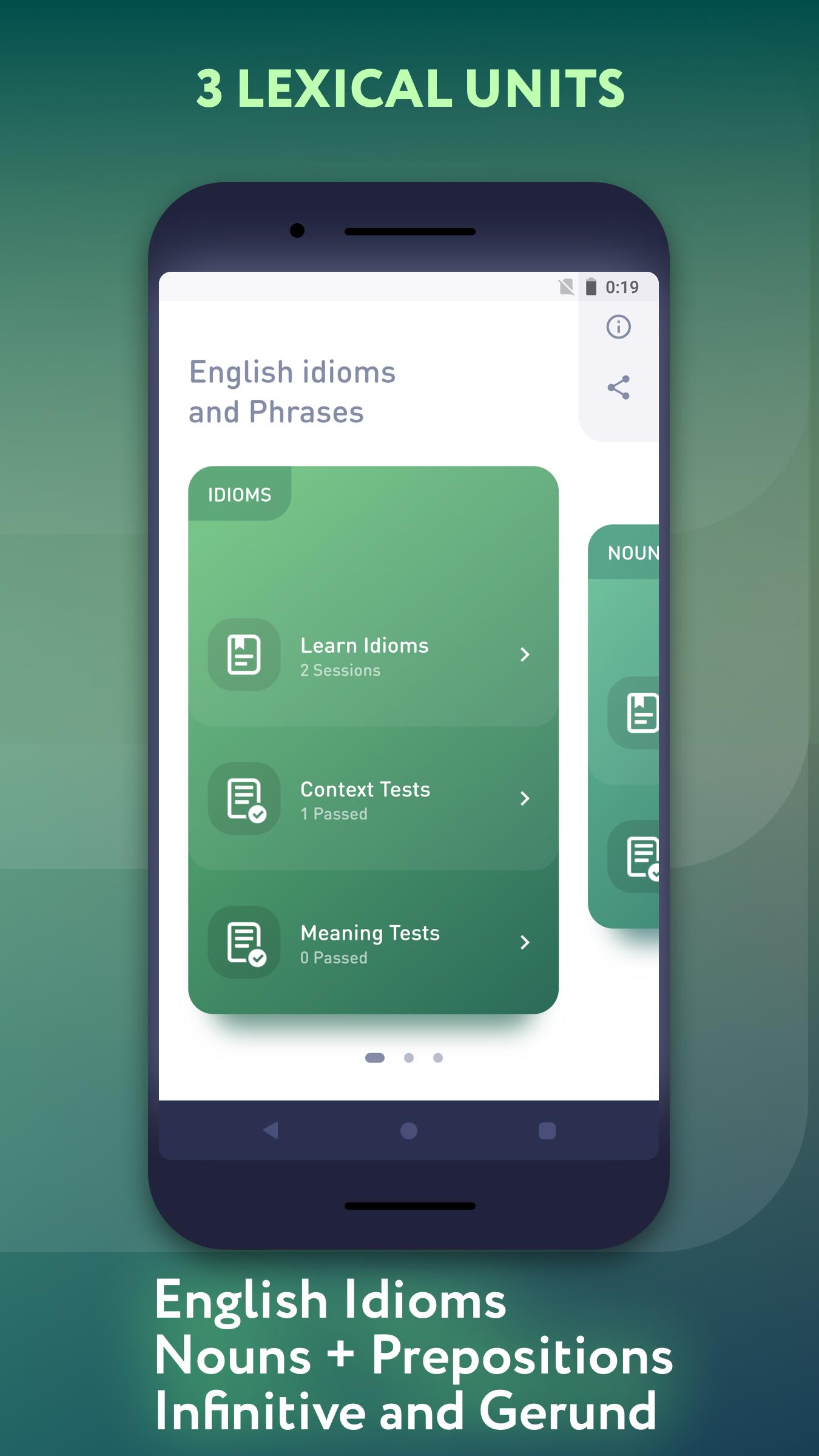 اسکرین شات 1 برنامه English Idioms and Phrases