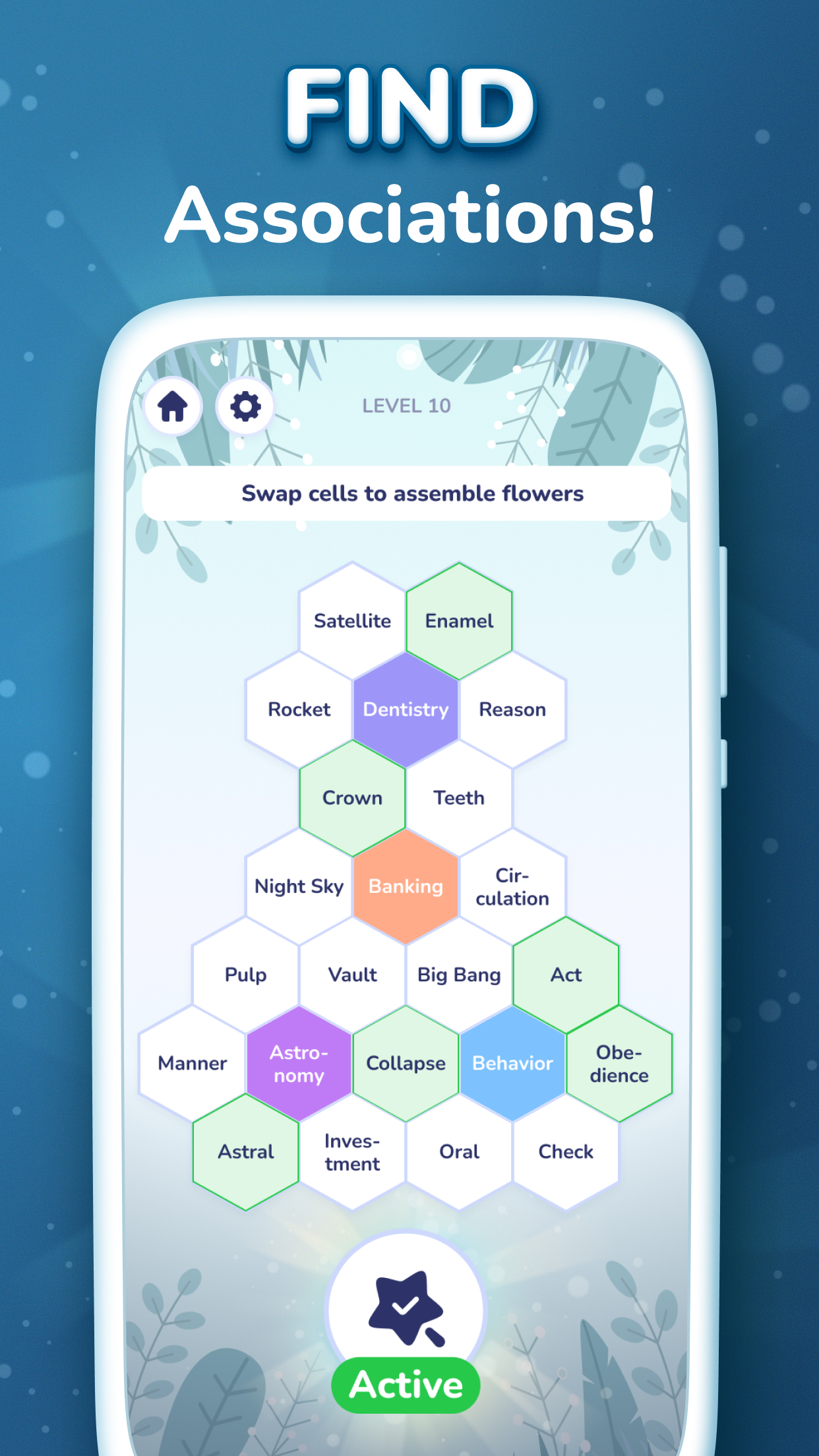 اسکرین شات 3 بازی Hexa Words: Sort Associations