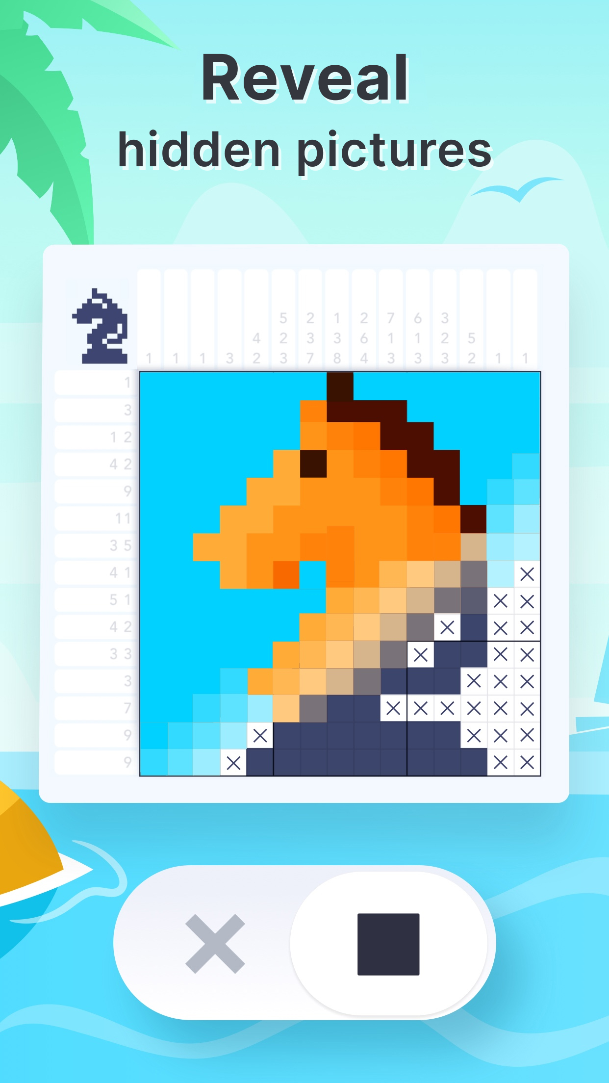اسکرین شات 1 بازی Griddlers－Crossmath Puzzles