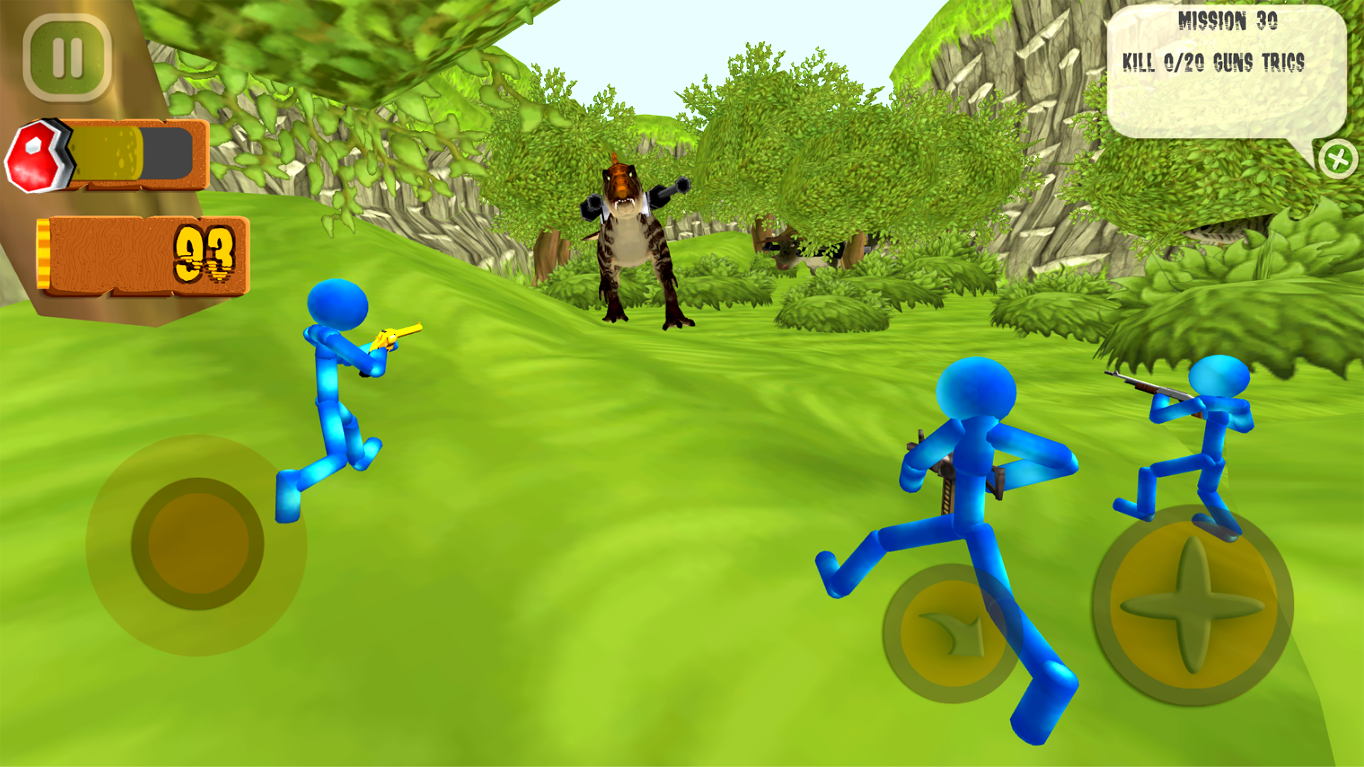 اسکرین شات 3 بازی Stickman Dinosaur Hunter